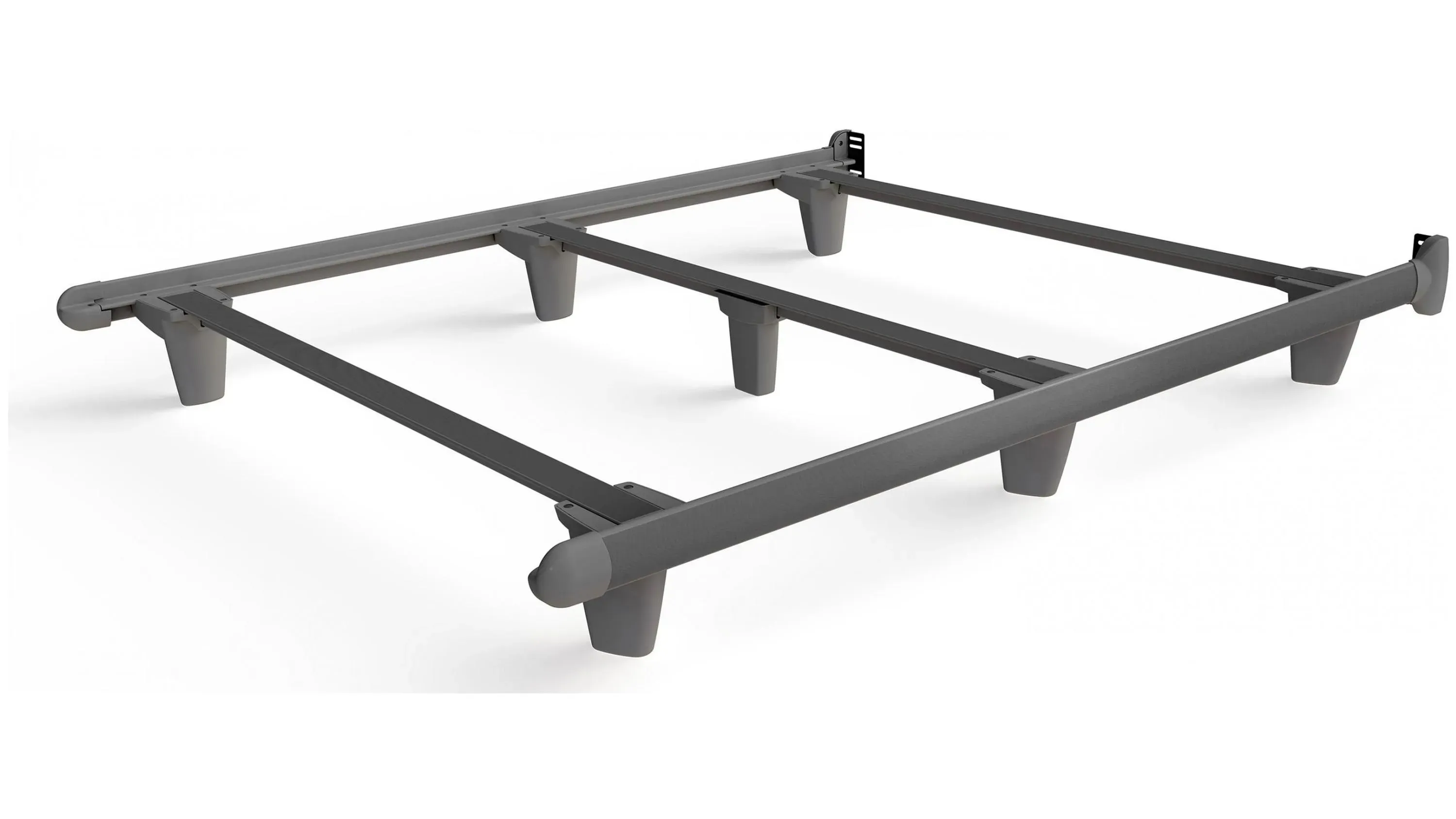emBrace Queen Bed Frame w Glides Gray Raymour Flanigan
