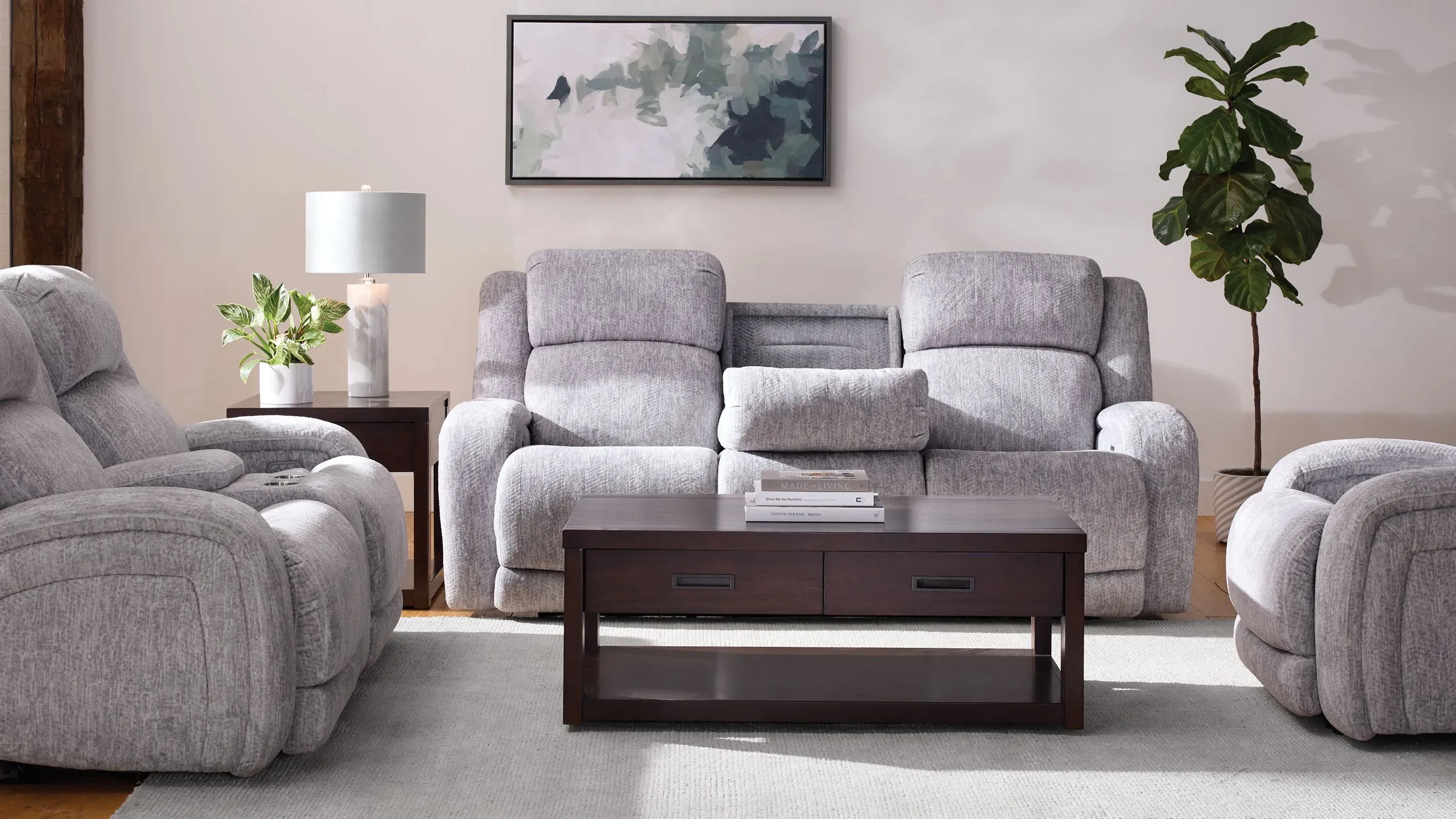 Zane Power Sofa w/ DDT, Power Headrest and Power Lumbar