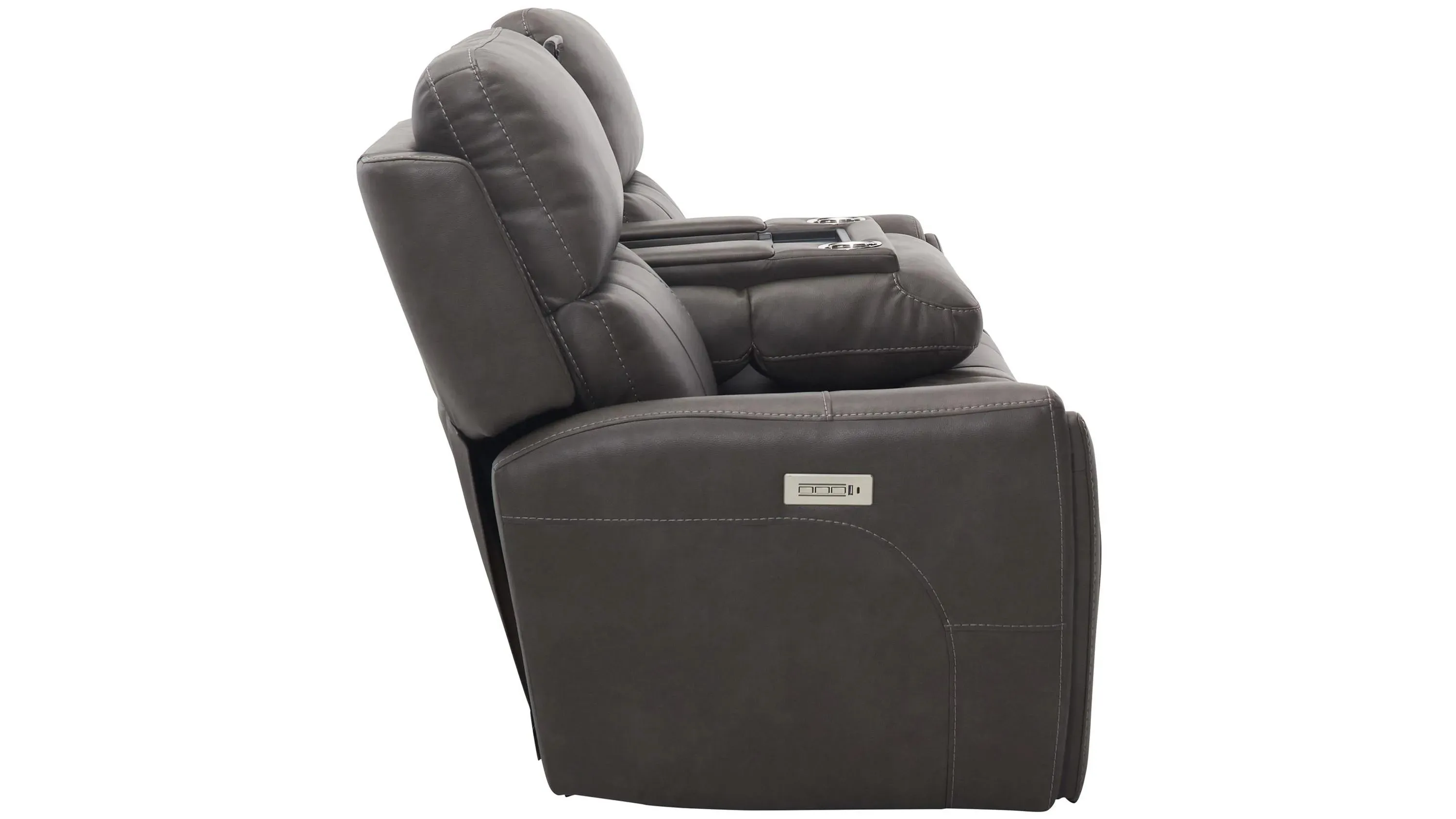 Calvin Triple Power Sofa w/ Drop Down Table | Raymour & Flanigan