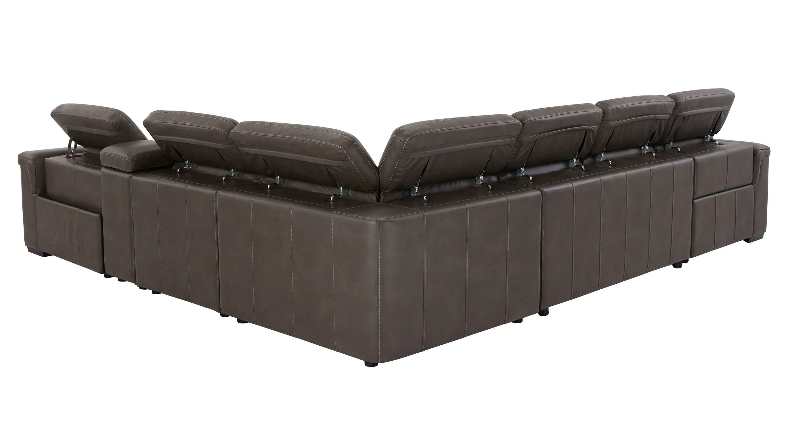 Orion 6-pc. Dual Power Media Sectional w/ Speaker Headrest
