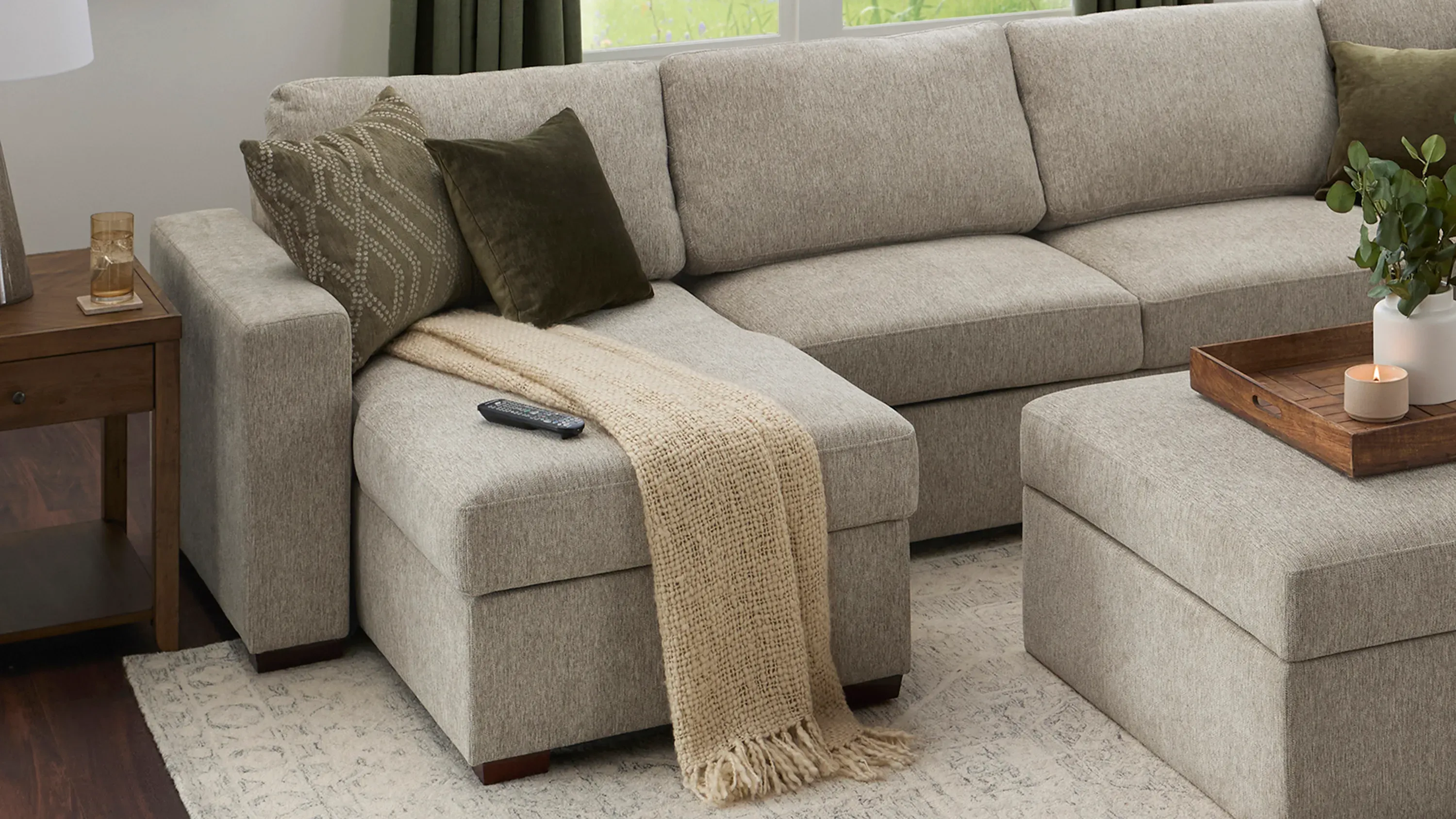 Juniper Armless Klik Klak Chaise w/ Storage | Raymour & Flanigan