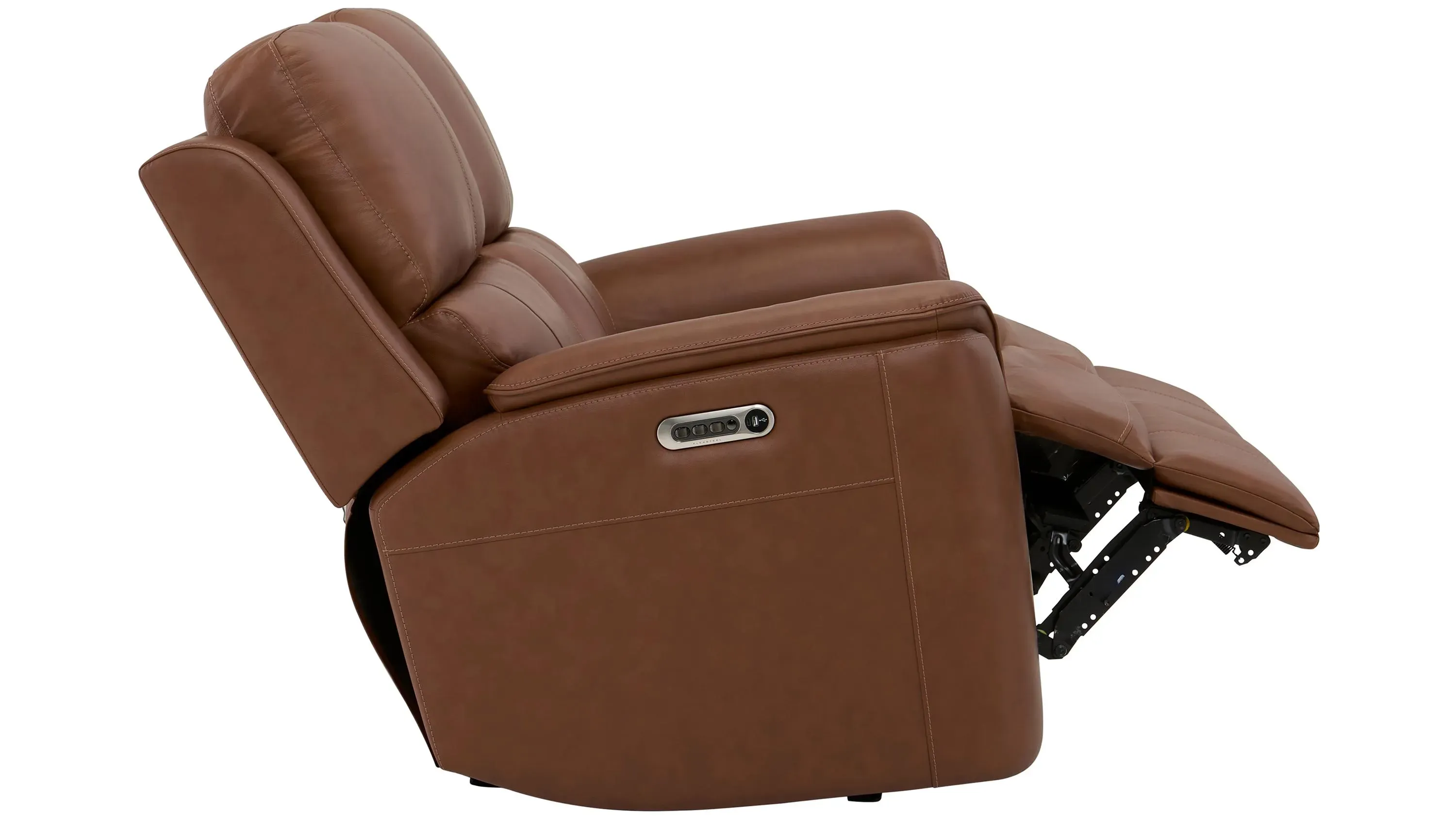 Henrick Triple Power Leather Loveseat | Raymour & Flanigan