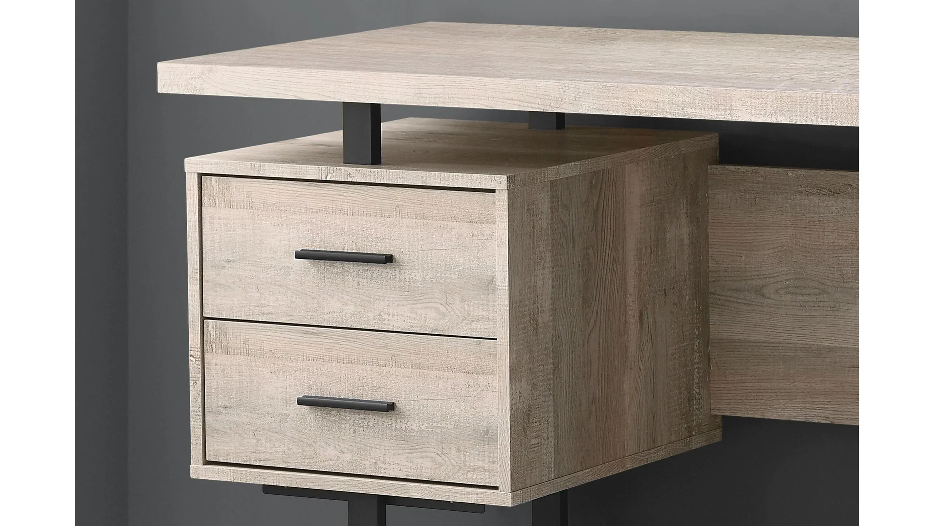 Grover Computer Desk with Floating Desktop Taupe Product_Image_Carousel