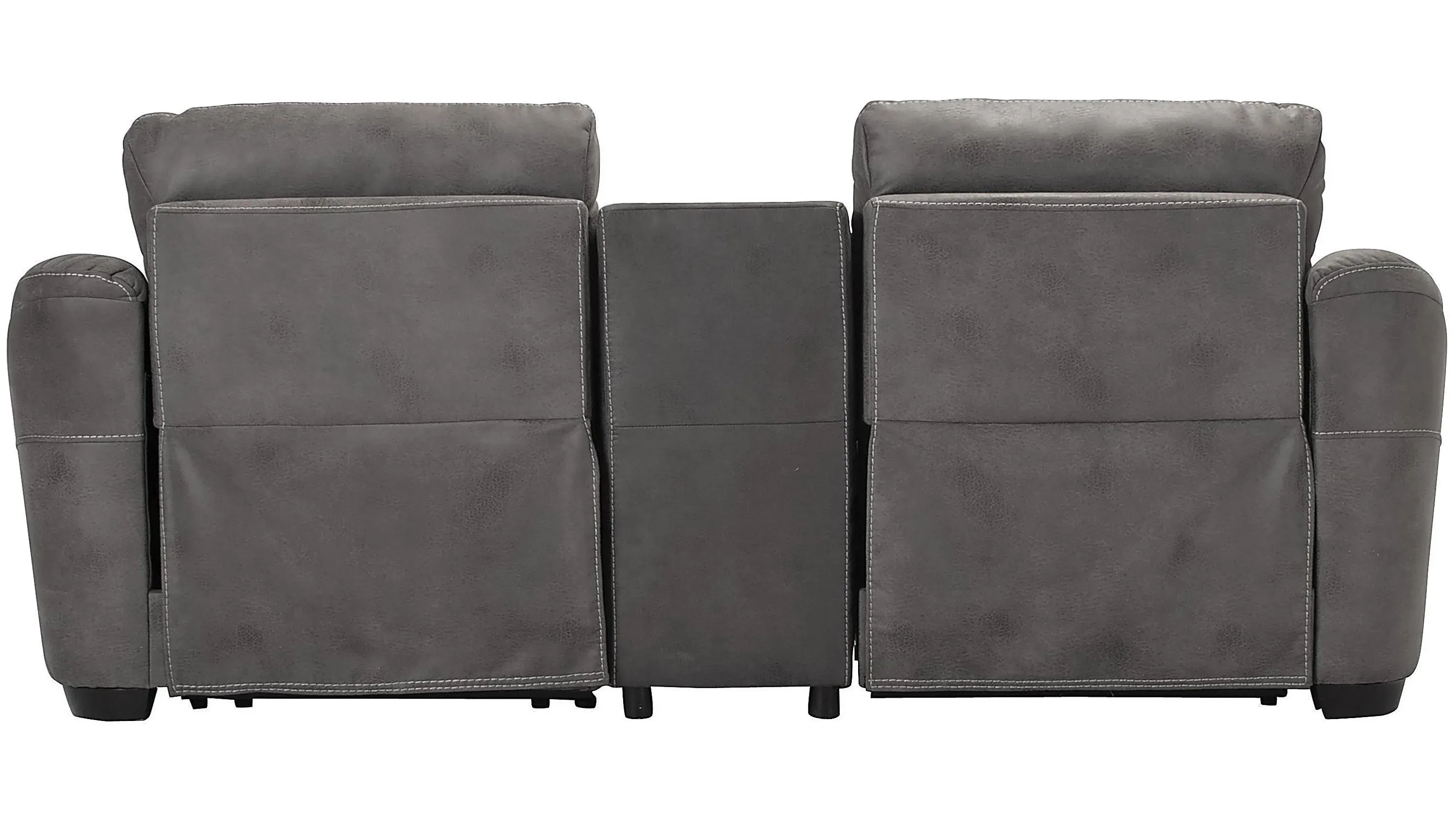 Rockland Microfiber 3-pc. Power Console Loveseat | Raymour & Flanigan