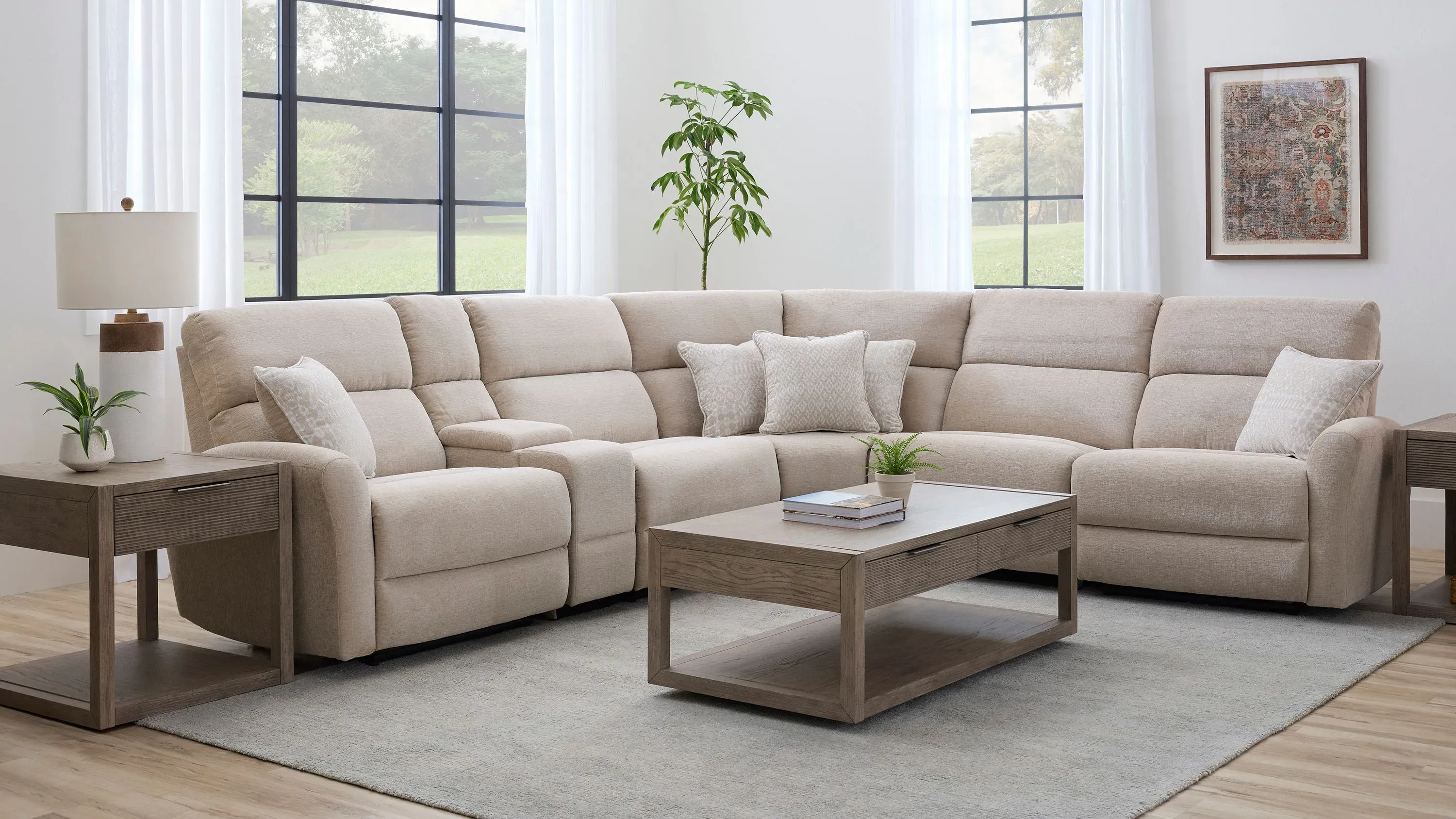 Fletcher 6-pc. Power Sectional w/ Power Headrests