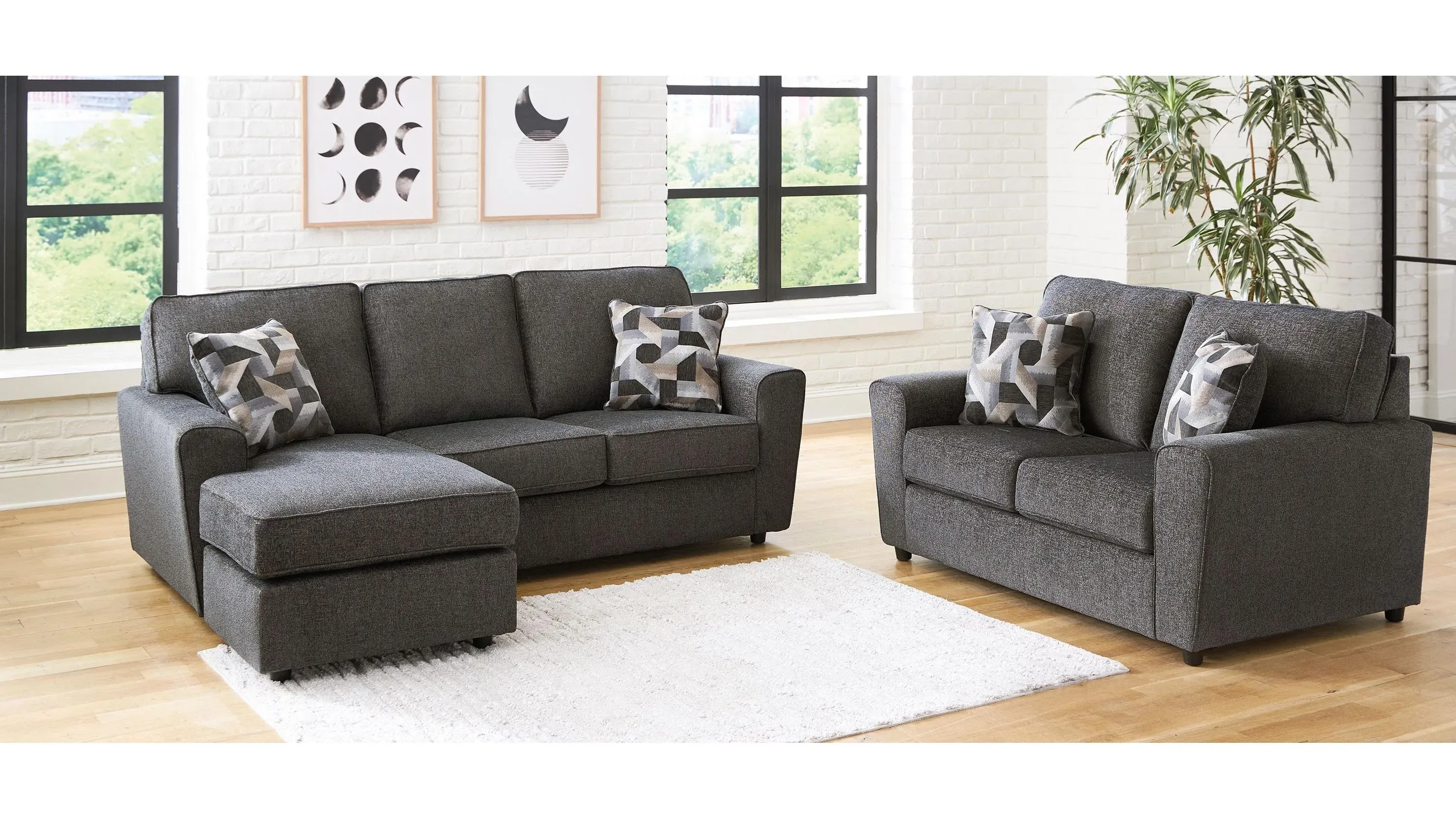 Cascilla Sofa Chaise and Loveseat Raymour Flanigan