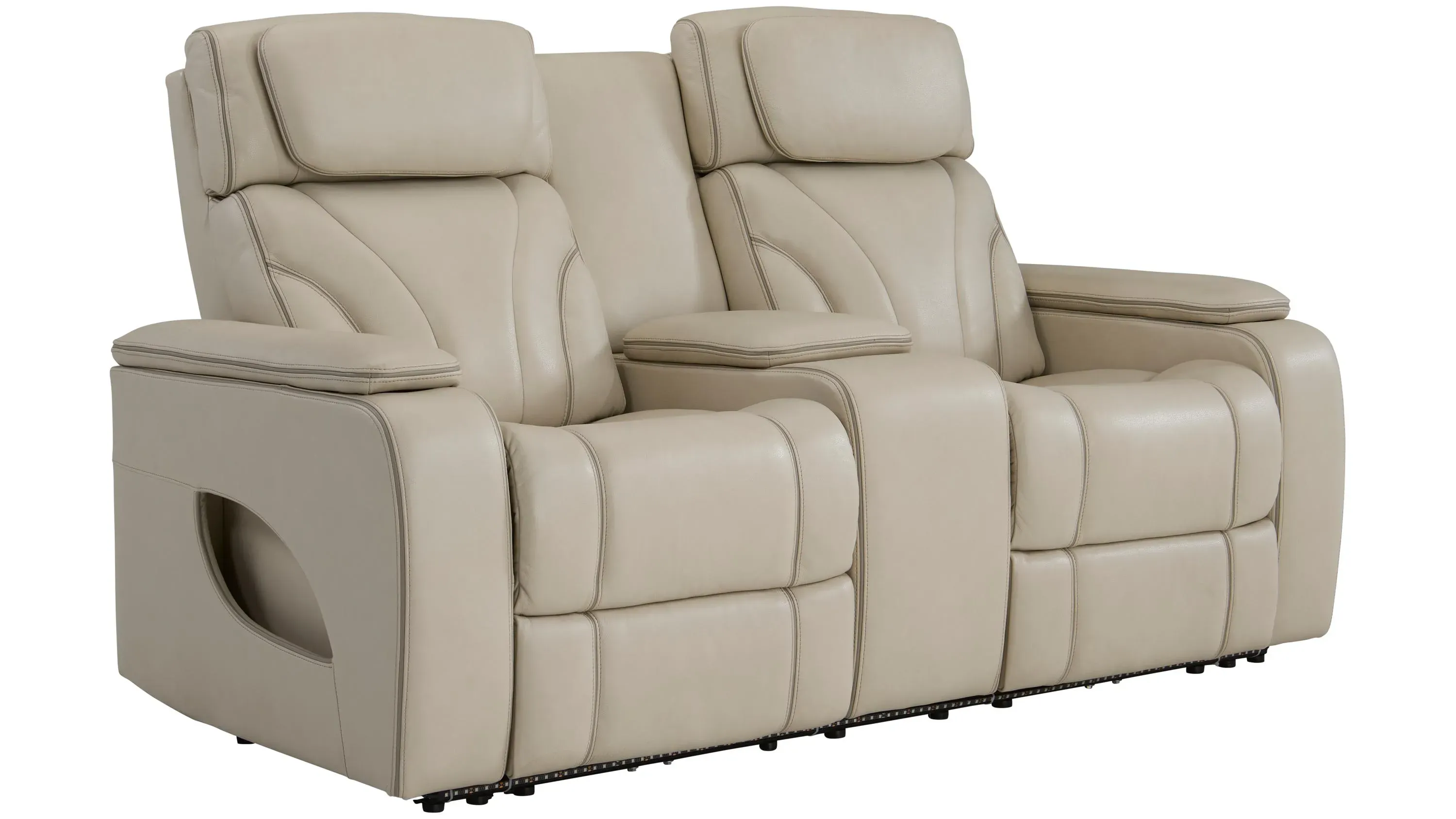 Avis Zero Gravity Power Console Loveseat w/ Power Headrest, Heat