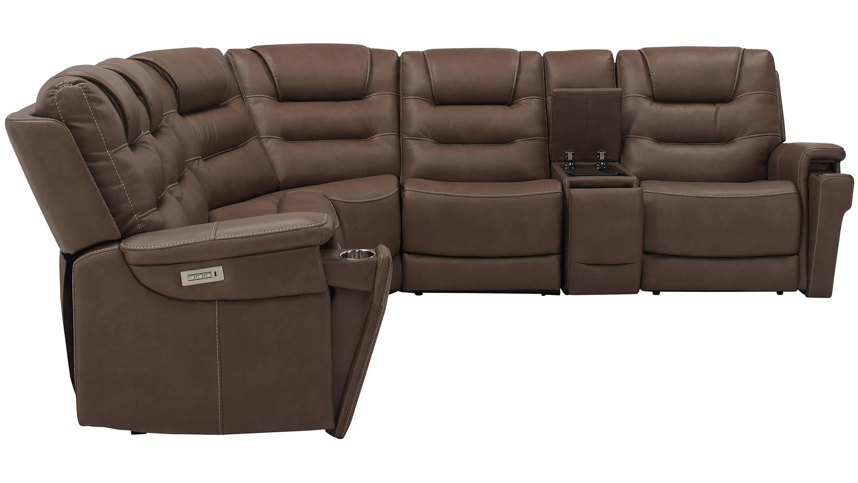 Danbury 6-pc. Power Sectional w/ Power Headrest and Lumbar Support