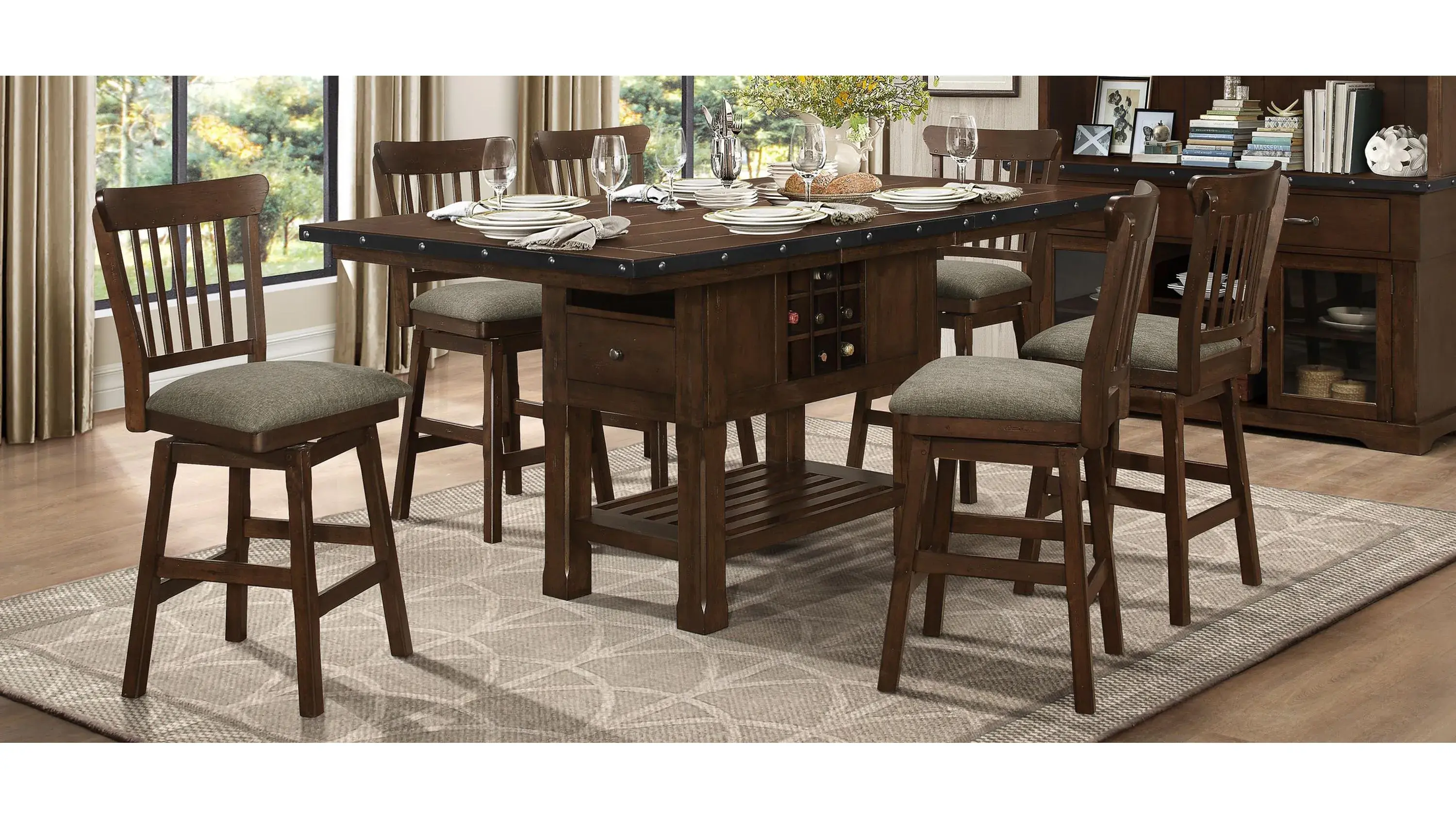 Blofeld Counter Height Chair (Set of 2) - Thumbnail 4