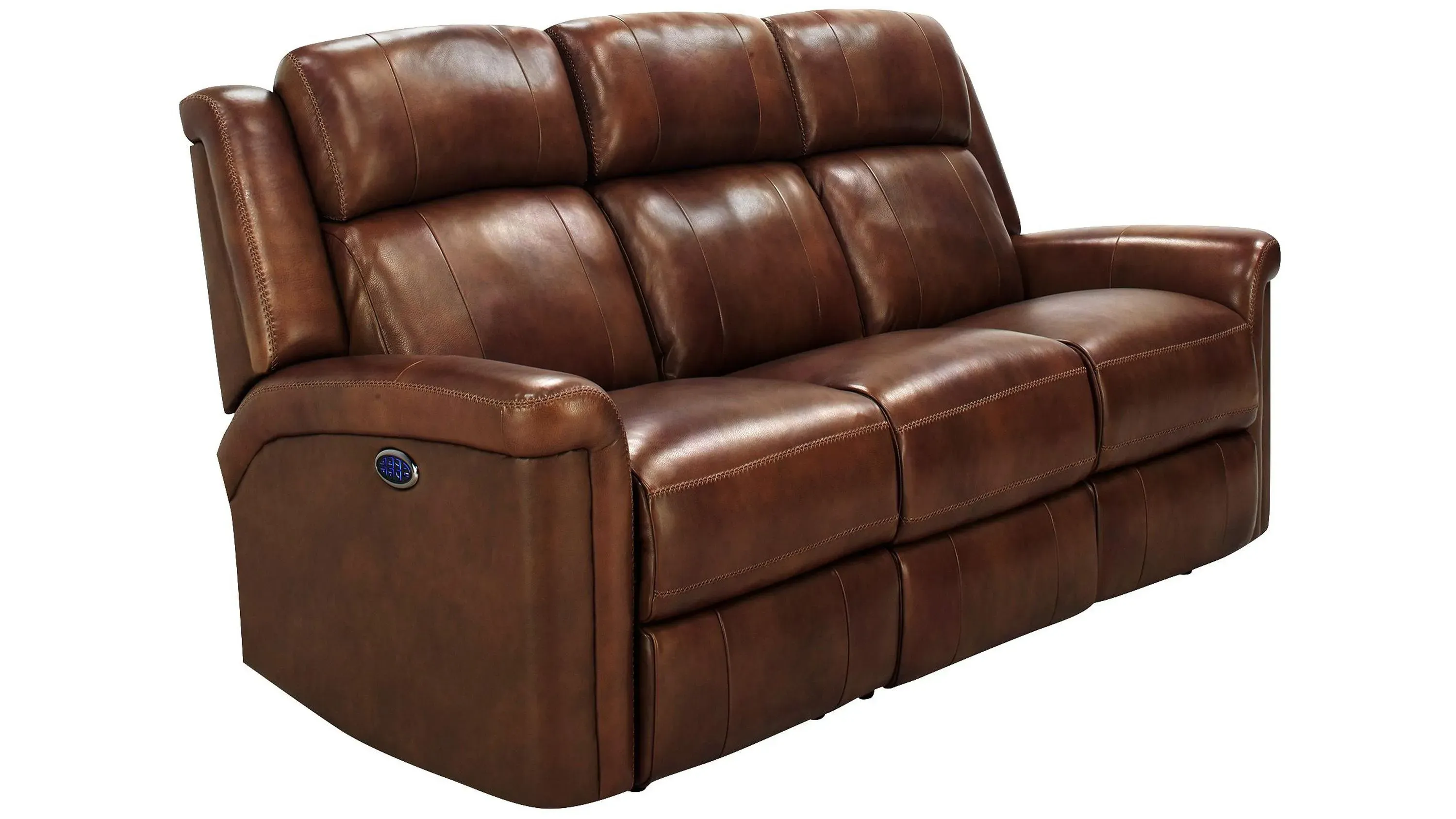 Richfield Leather Power Sofa with Power Headrest, Lumbar, and Drop Down Table