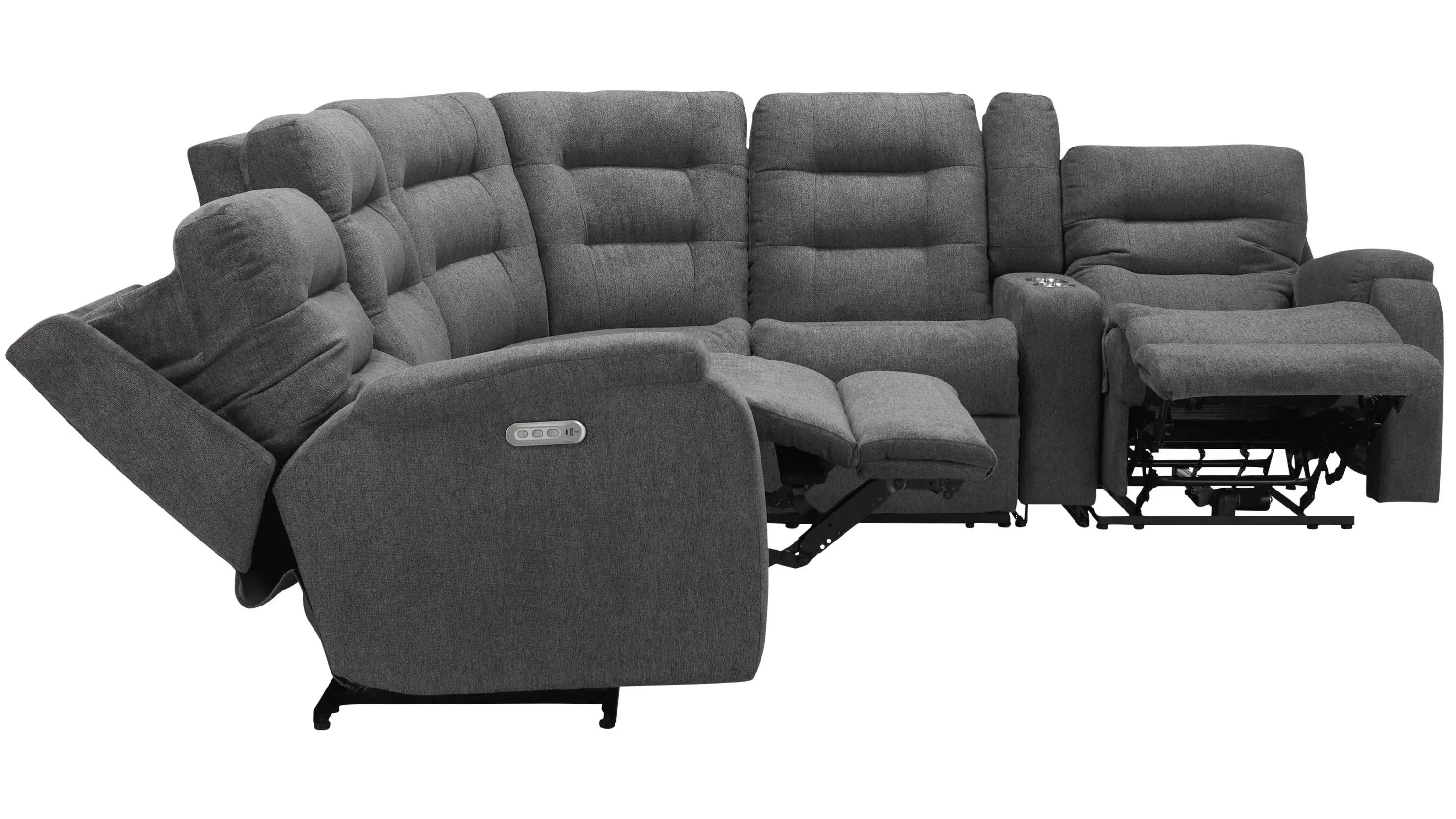 Halenbeck 6-pc. Triple Power Sectional | Raymour & Flanigan