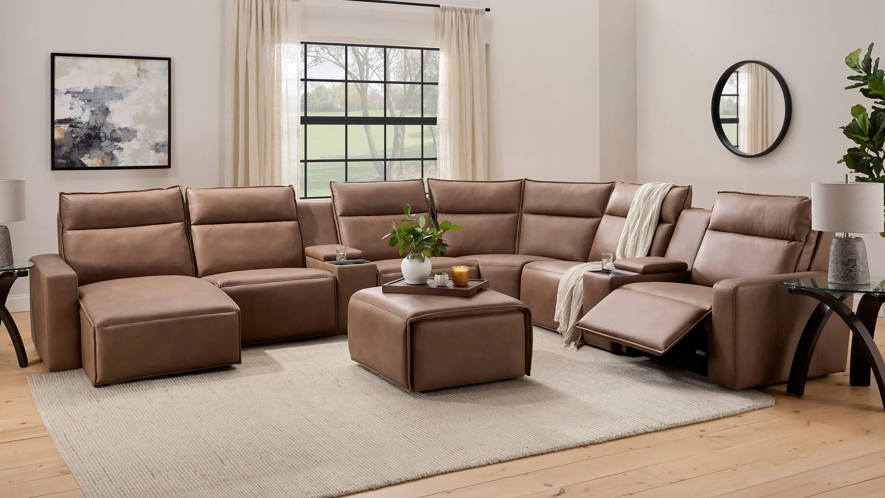 ModularTwo Right Arm Facing Dual Power Recliner | Raymour & Flanigan