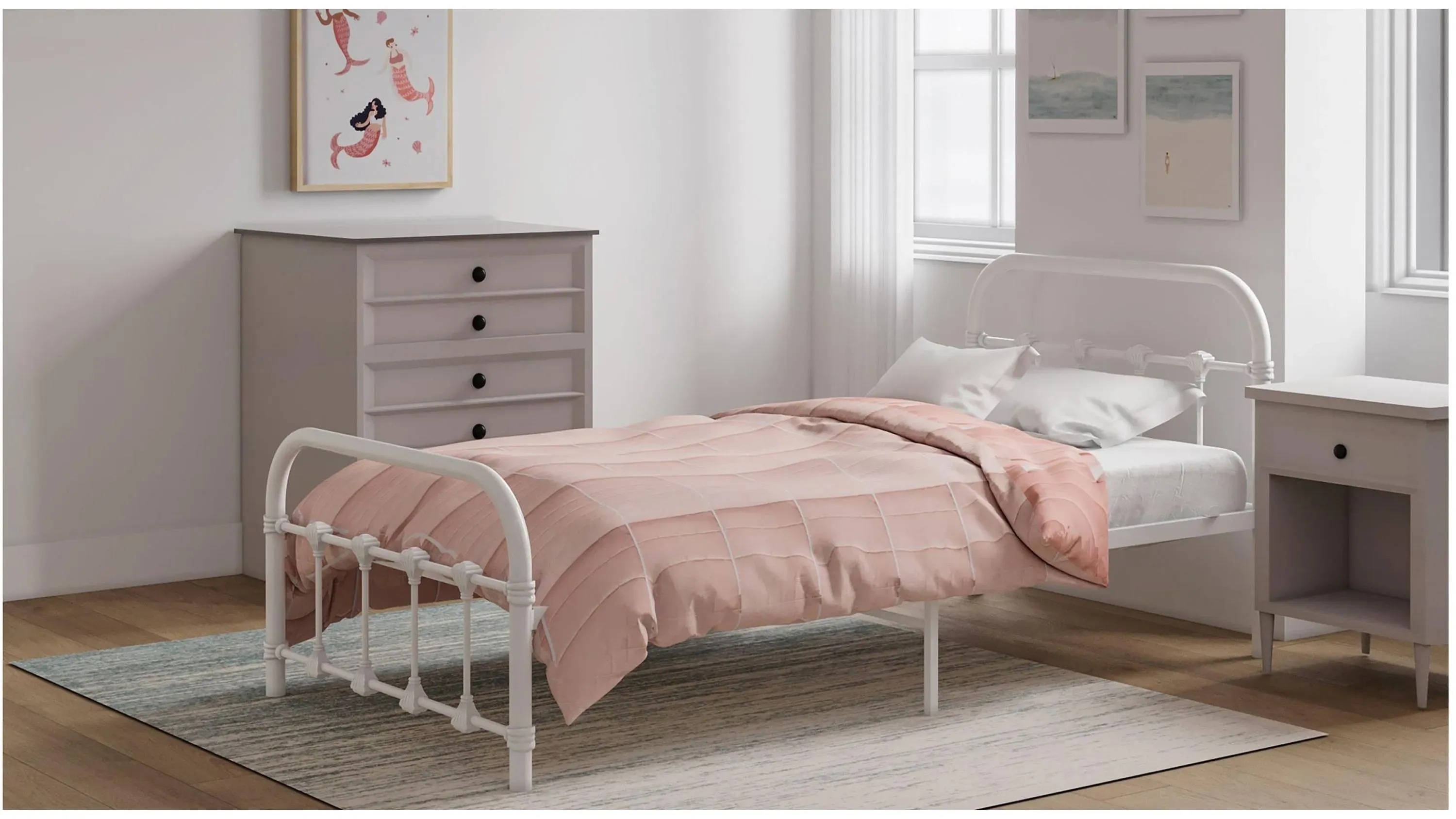 Melissa Melissa Metal Twin Bed | Raymour & Flanigan