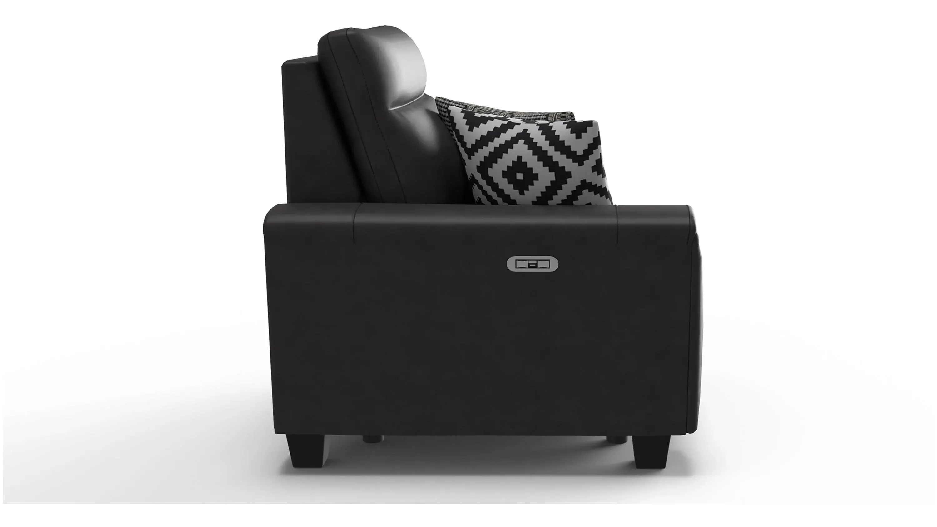 Ace Left Arm Facing Power Recliner w/ Power Headrest | Raymour