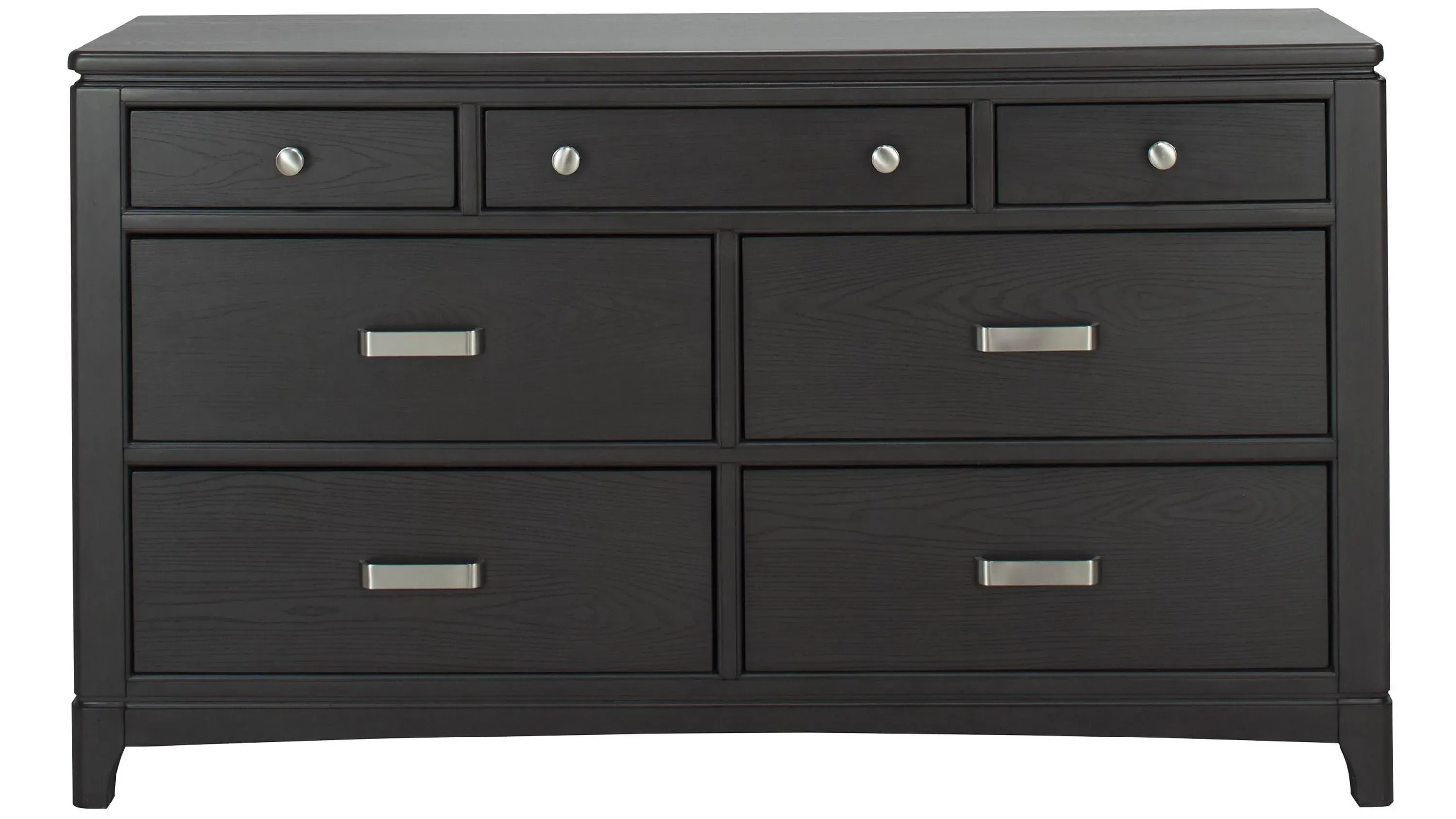 black formal dresses 1Pc Contemporary 8 Drawer Dresser Black Finish Solid Wood Wooden Bedro main image 0