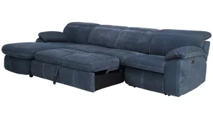 Enbright Microfiber 3-pc. Power-Reclining Sectional w/ Pop-Up