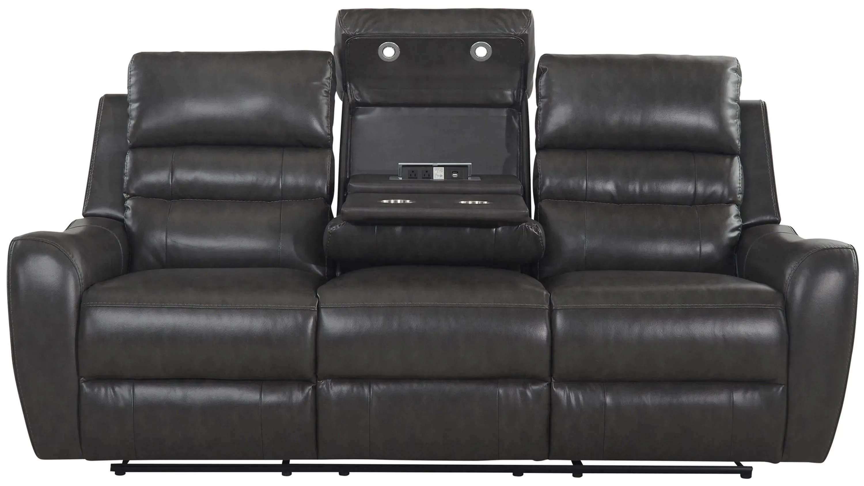 Keegan Reclining Sofa w/ Drop Down Table | Raymour & Flanigan