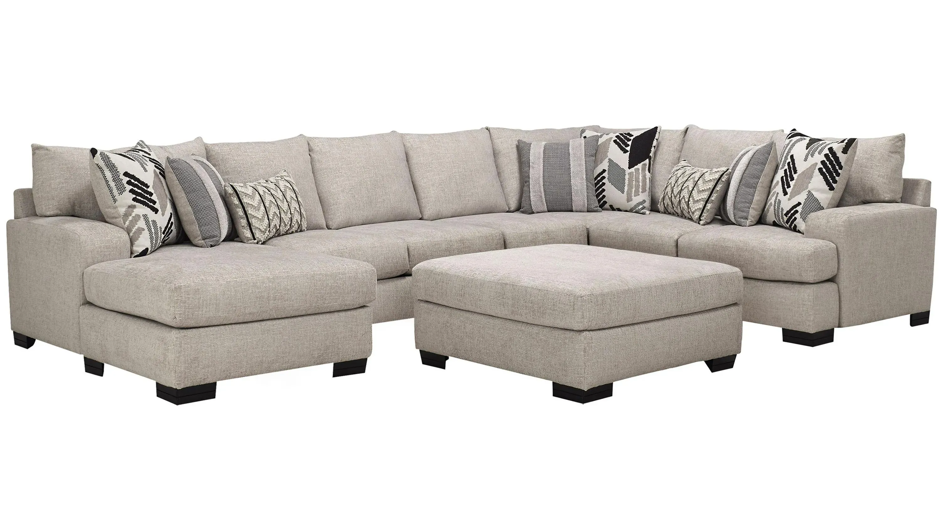 Cooper 5-pc. Sectional w/ Cocktail Ottoman | Raymour & Flanigan