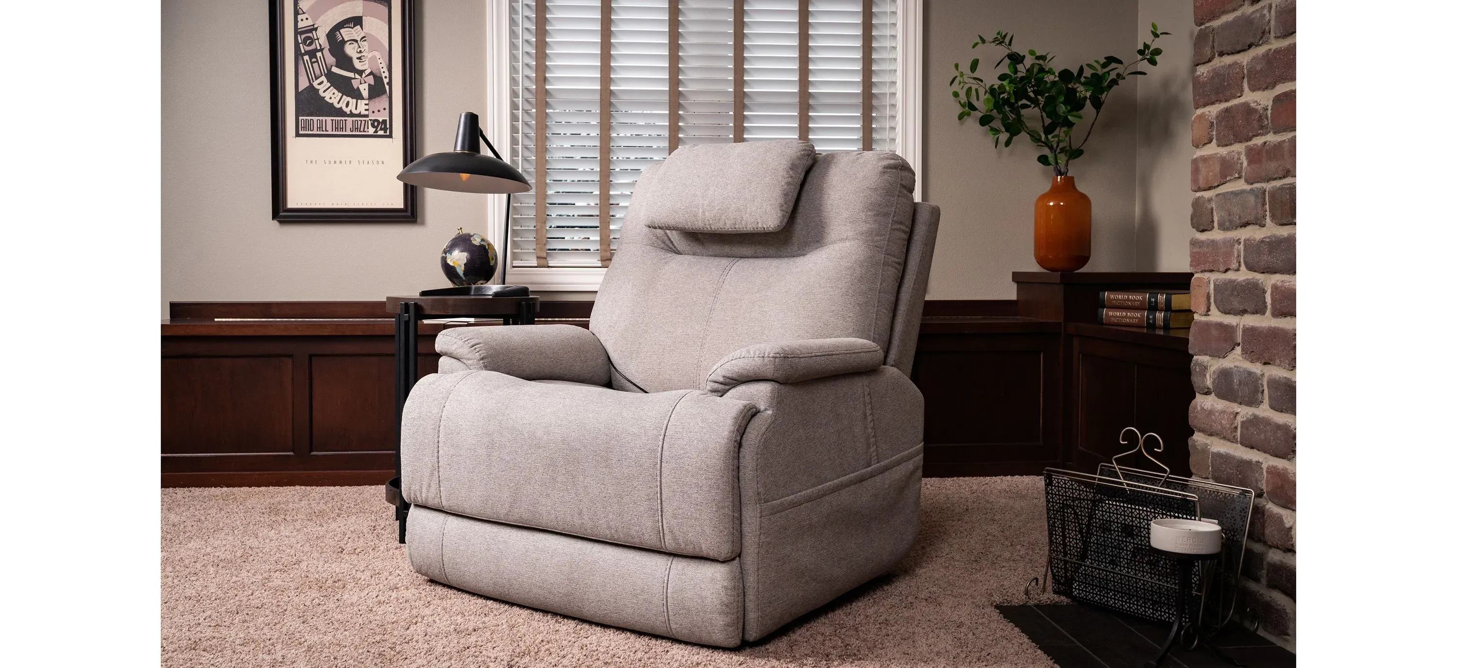 Zion Medium Power Recliner with Power Headrest & Lumbar | Raymour