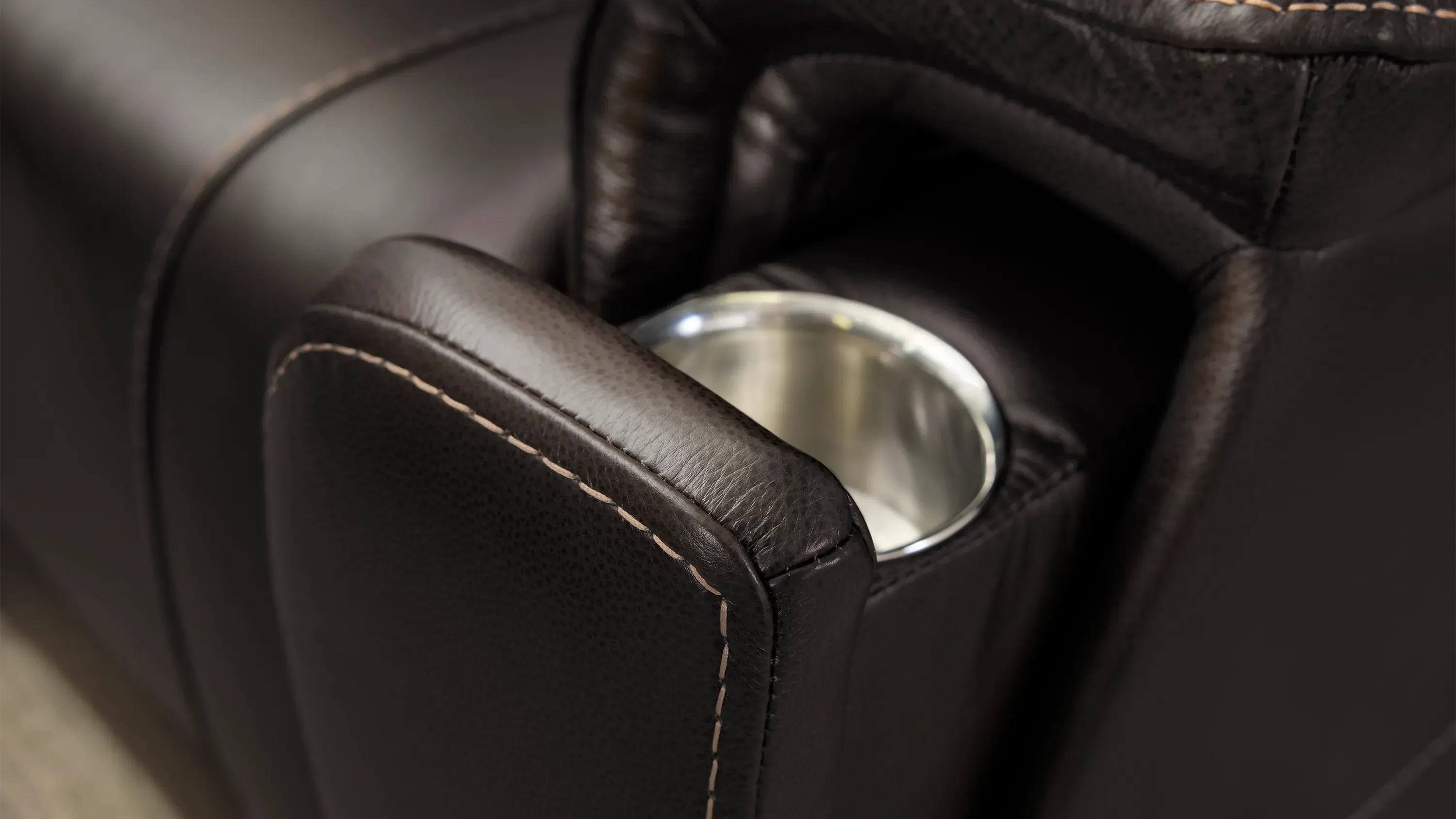Barnett Leather Layflat Power Sofa w/ Power Headrest and Lumbar