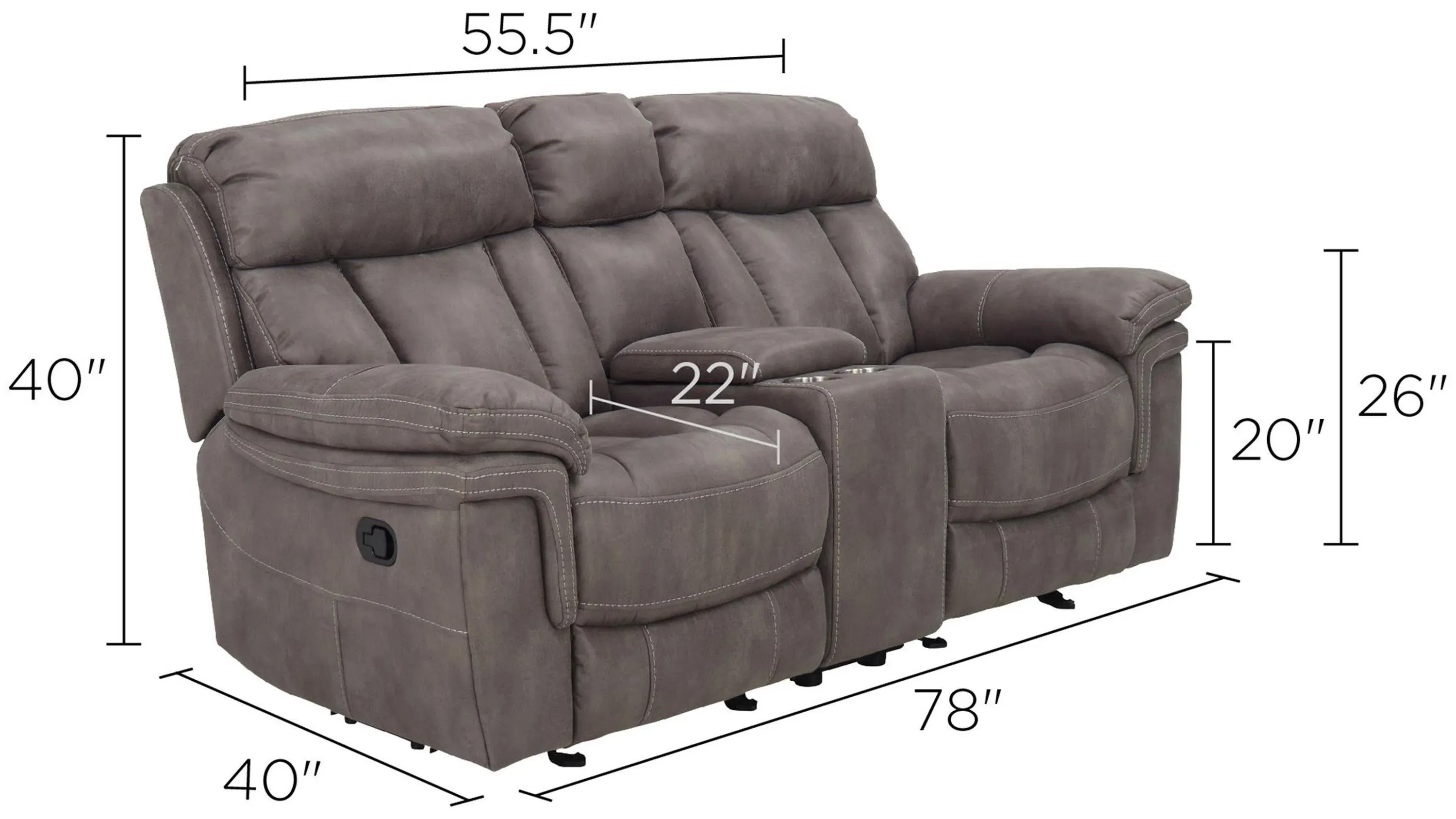 Ryder 2-pc. Reclining Sofa and Loveseat Set with Console