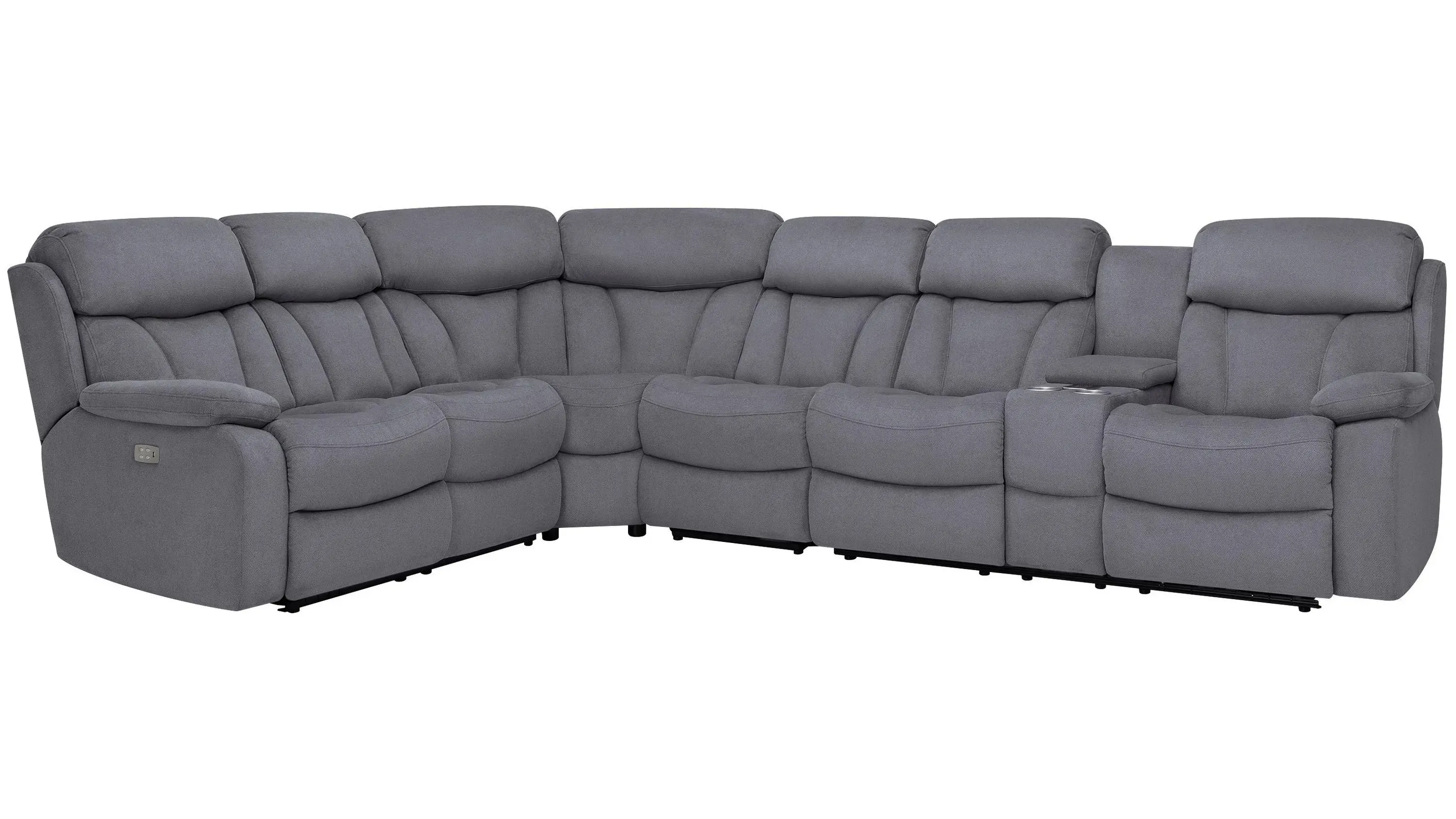 Connell 4-pc. Power-Reclining Sectional Sofa w/ Heat and Massage