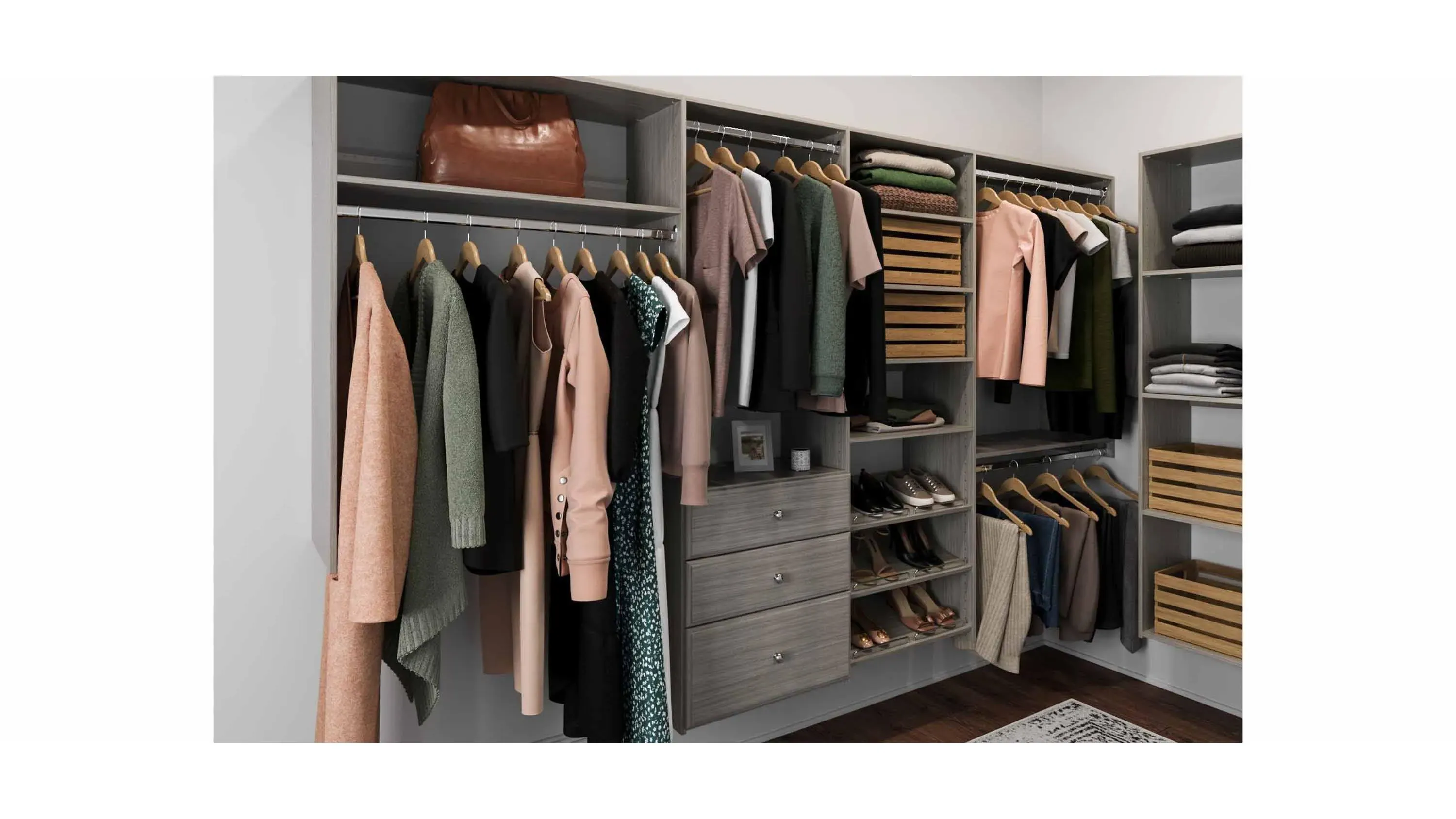 Allen L-Shape Walk-In Closet Kit | Raymour & Flanigan