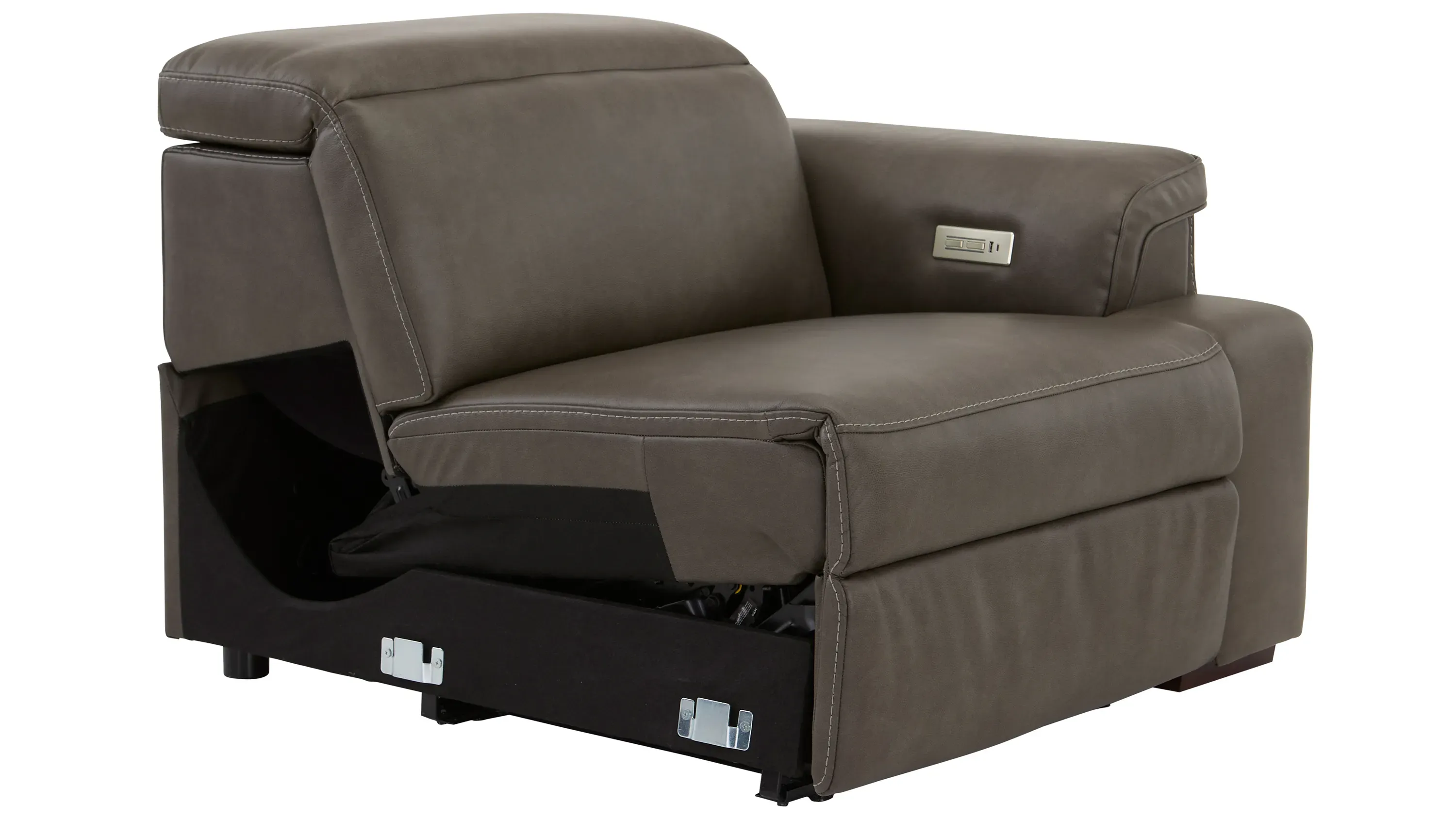 Orion Right Arm Facing Dual Power Recliner w/ Speaker Headrest