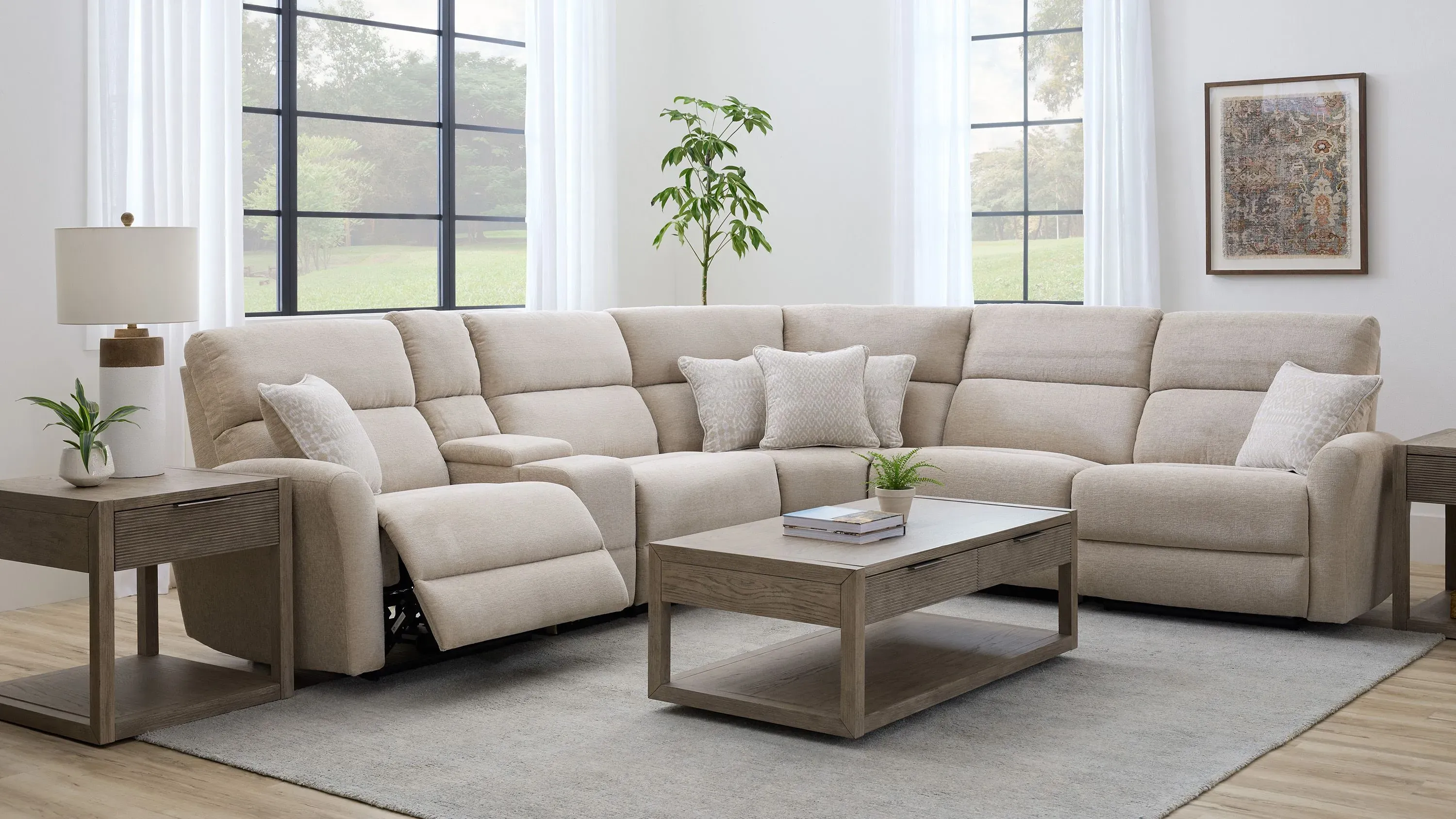 Fletcher 6-pc. Power Sectional w/ Power Headrests