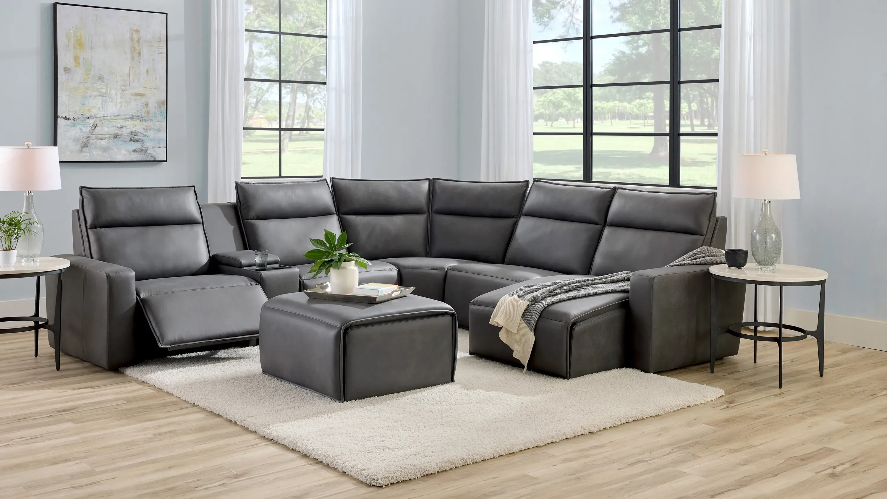 ModularTwo 6-pc. Power Sectional w/ Power Headrest | Raymour
