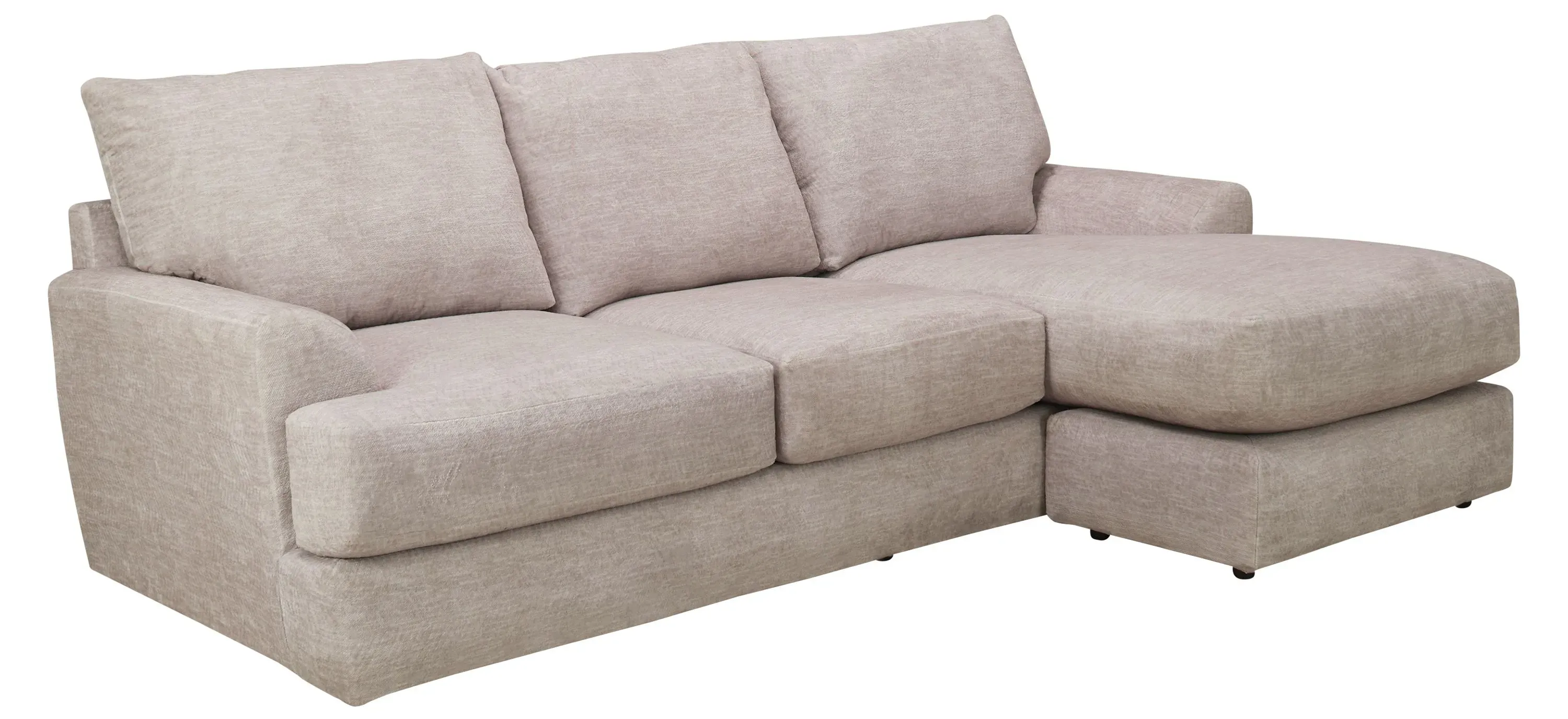 Franklin Furniture Nash Sofa with Reversible Chaise in Tidal Sand
