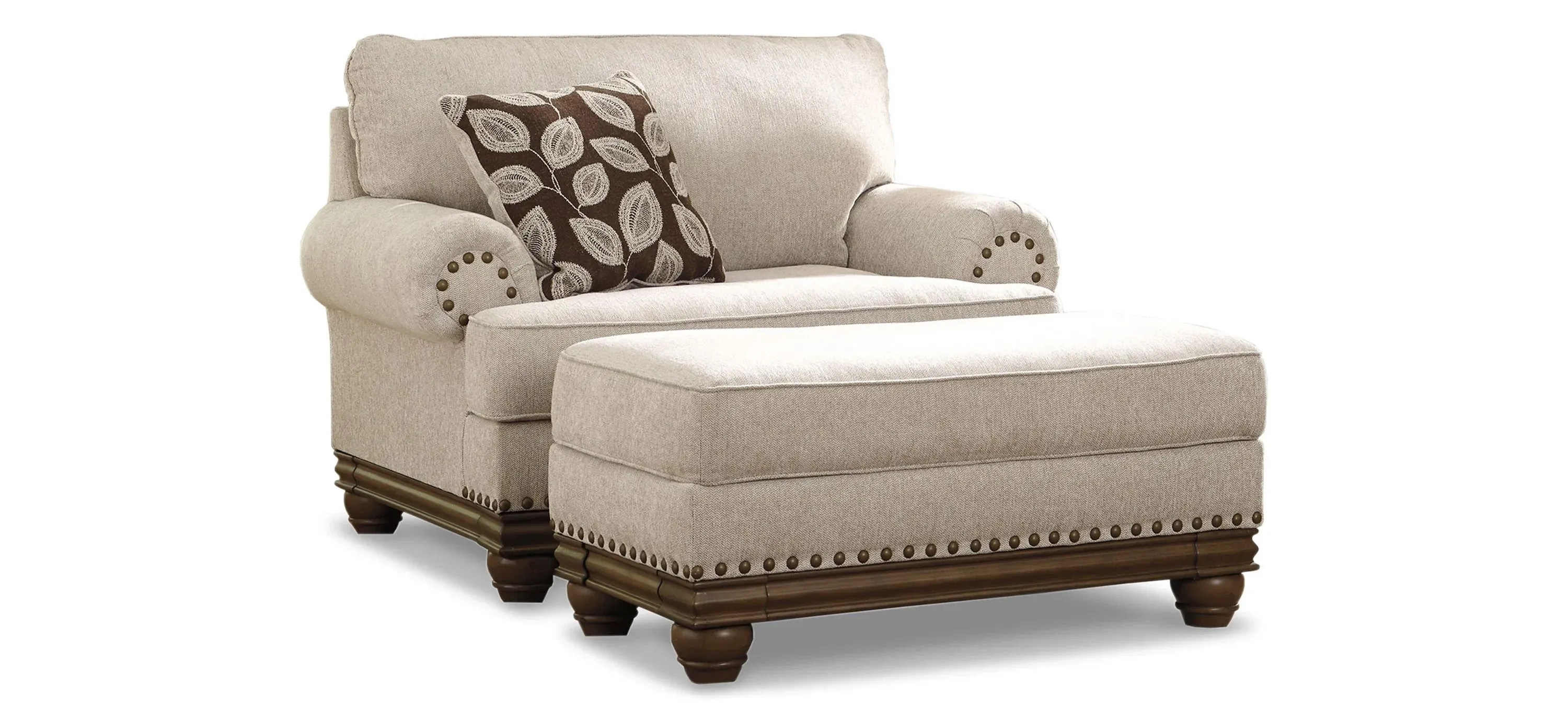 Harleson Chair and Ottoman Set Raymour Flanigan