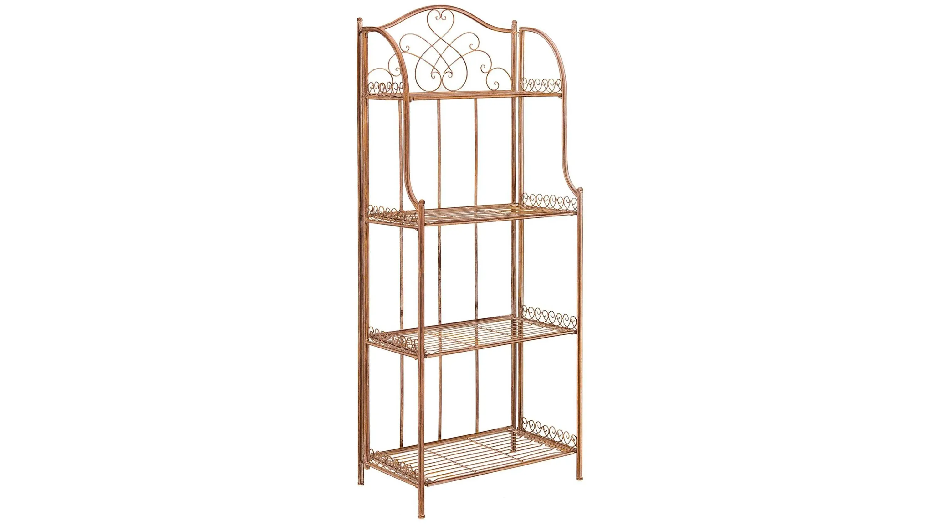 Remy Wrought Iron 4-Tier Outdoor Rack | Raymour & Flanigan