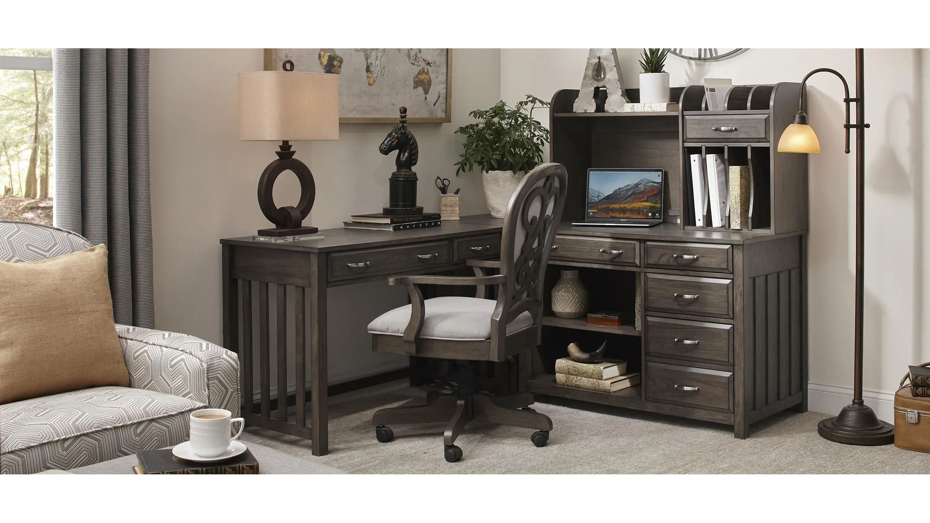 Linbrooke 4-pc. Desk | Raymour & Flanigan