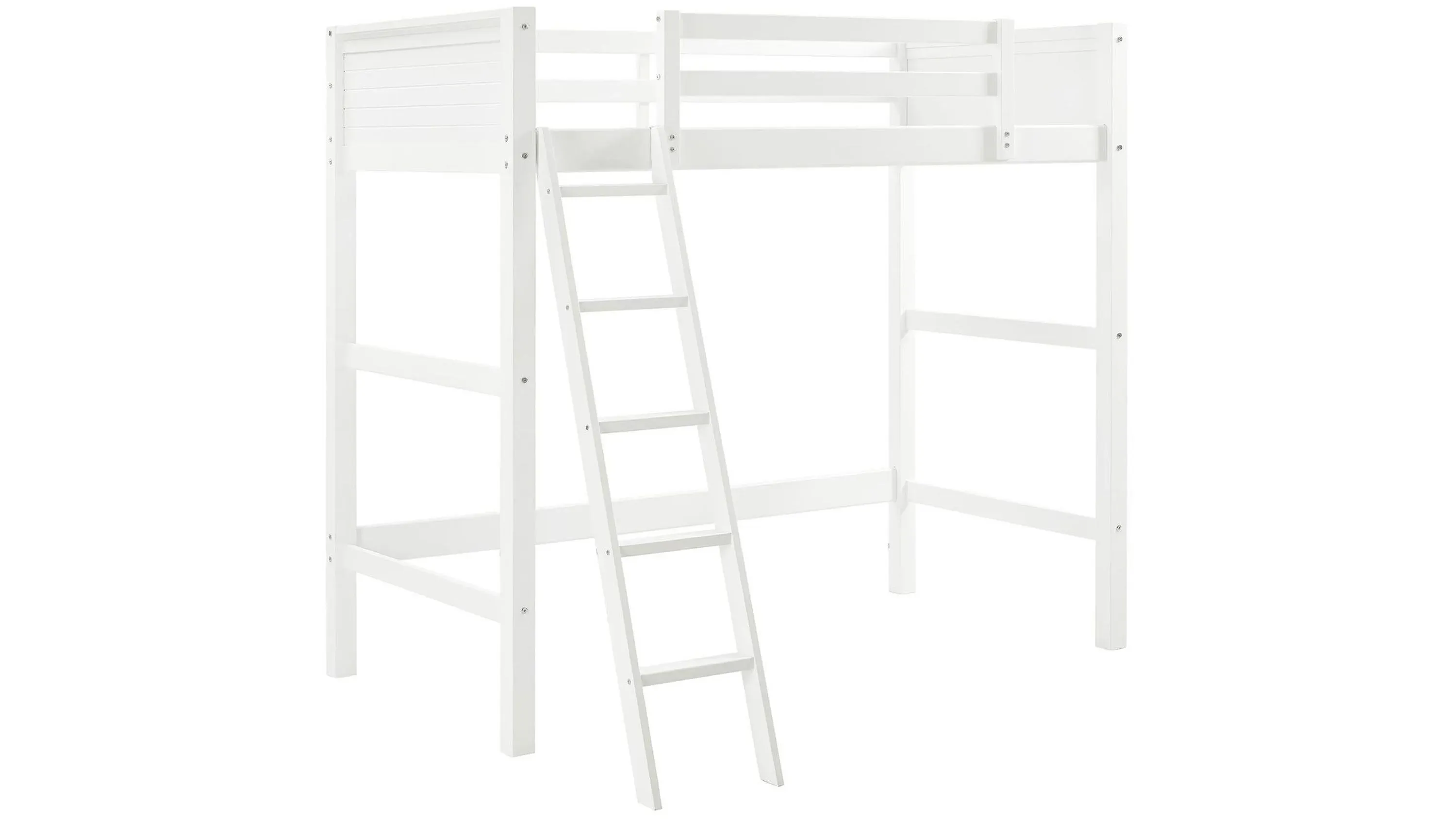 Atwater Living Rollins Kids Wooden Loft Bed with Ladder