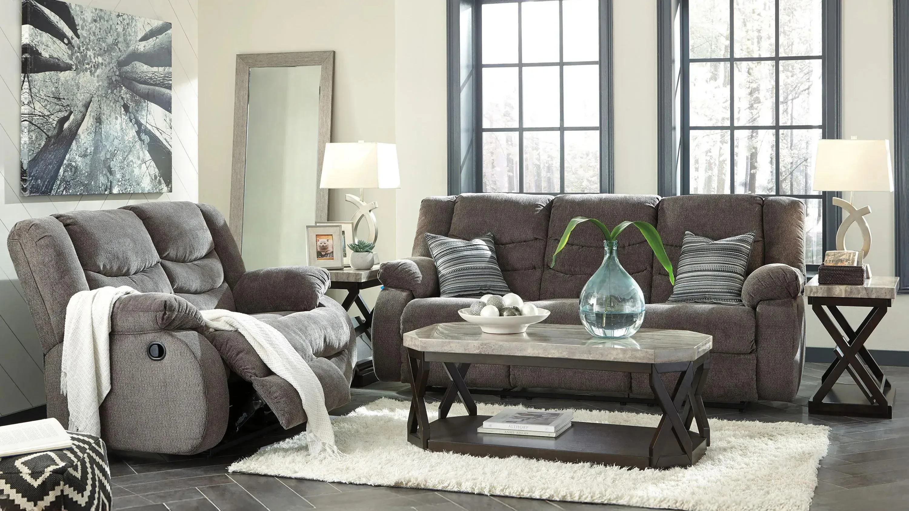 Southgate 2 pc. Reclining Sofa and Loveseat Set Raymour Flanigan