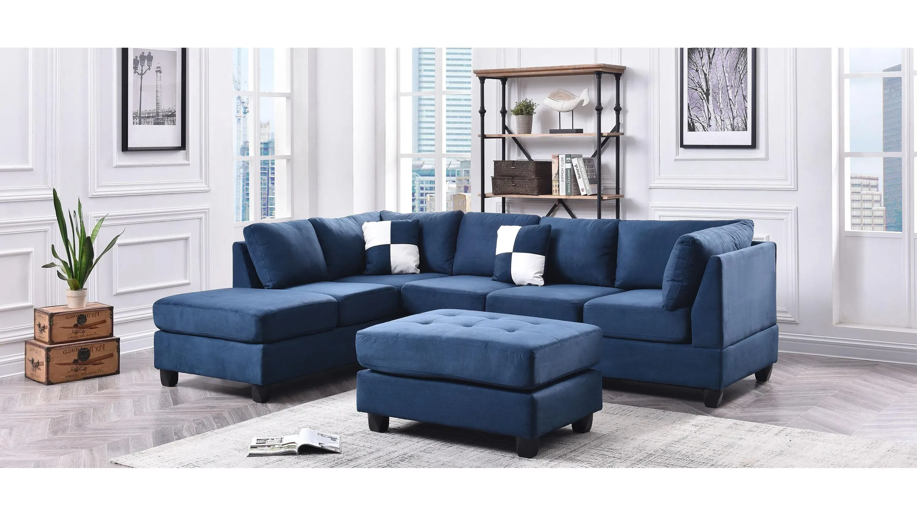 Malone 2-pc. Reversible Sectional Sofa | Raymour & Flanigan