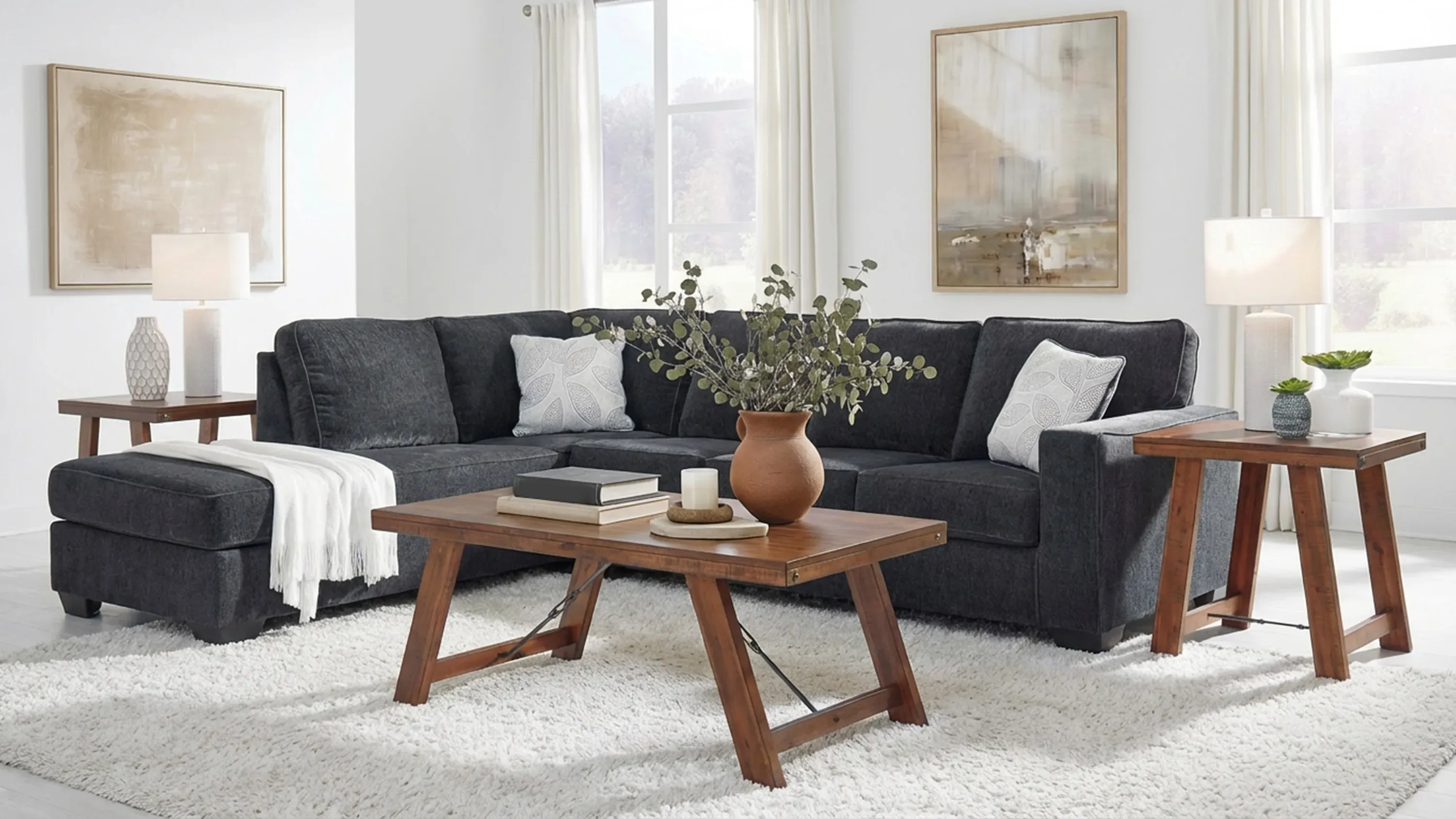 Adelson Chenille 2-pc. Sectional | Raymour & Flanigan