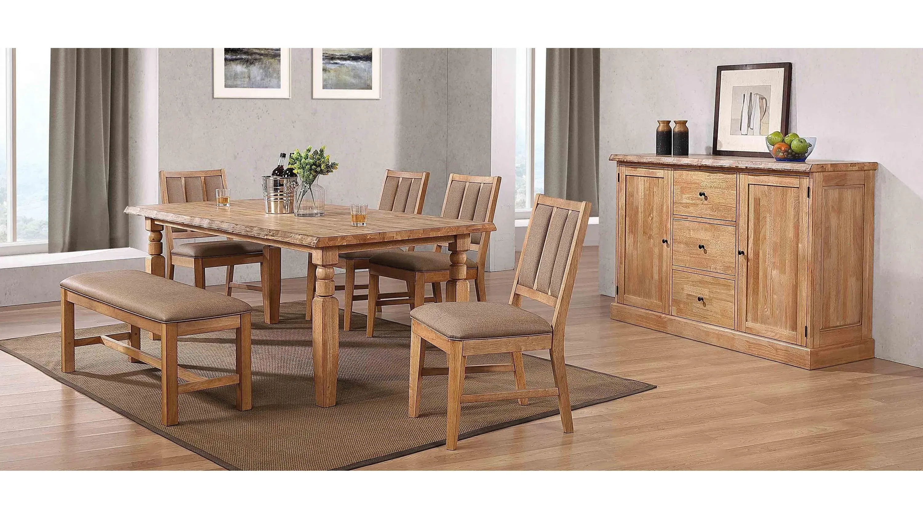 Logans Edge Leg Dining Table