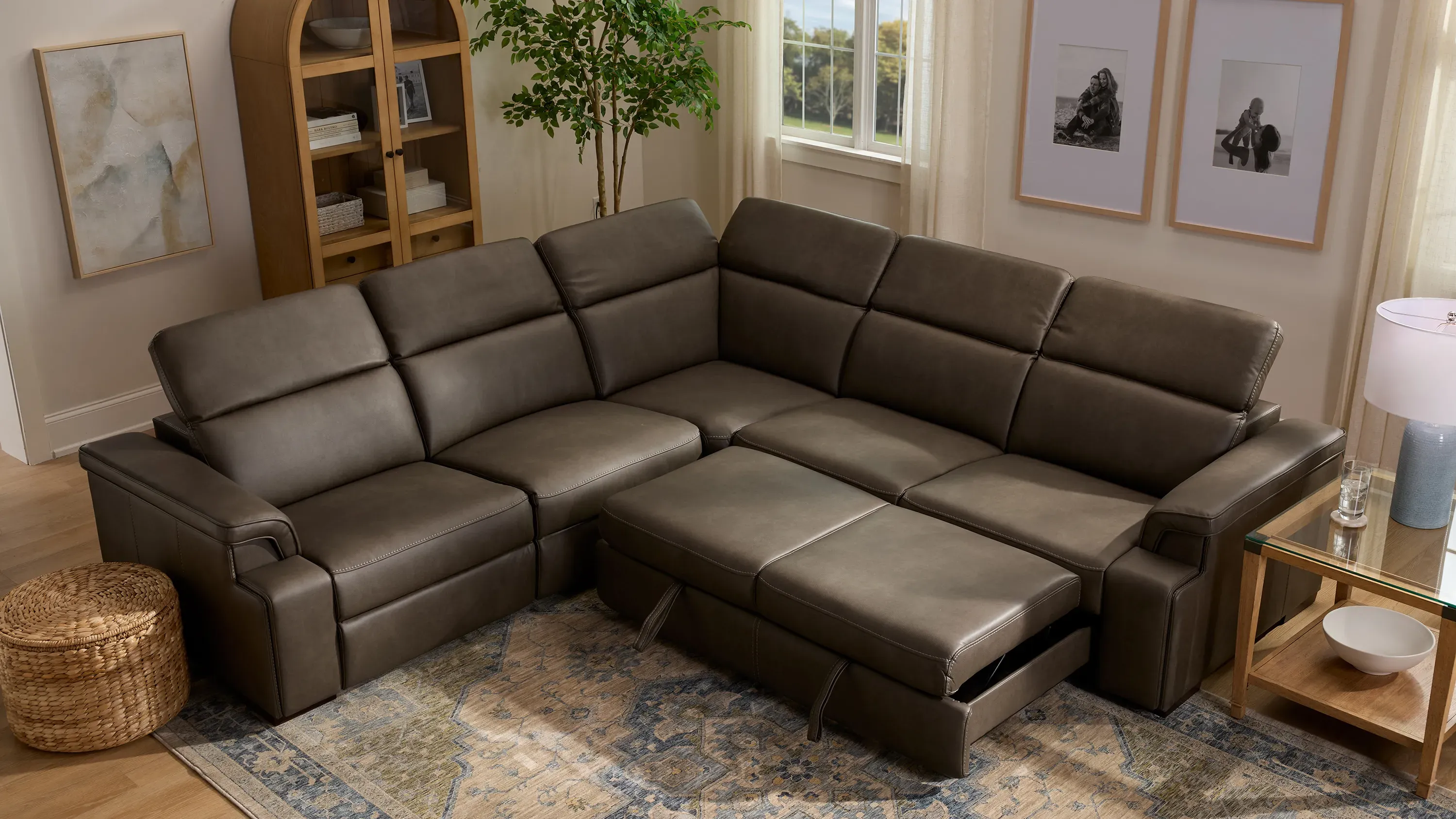 Orion 4-pc. Dual Power Media Sectional w/ Speaker Headrest