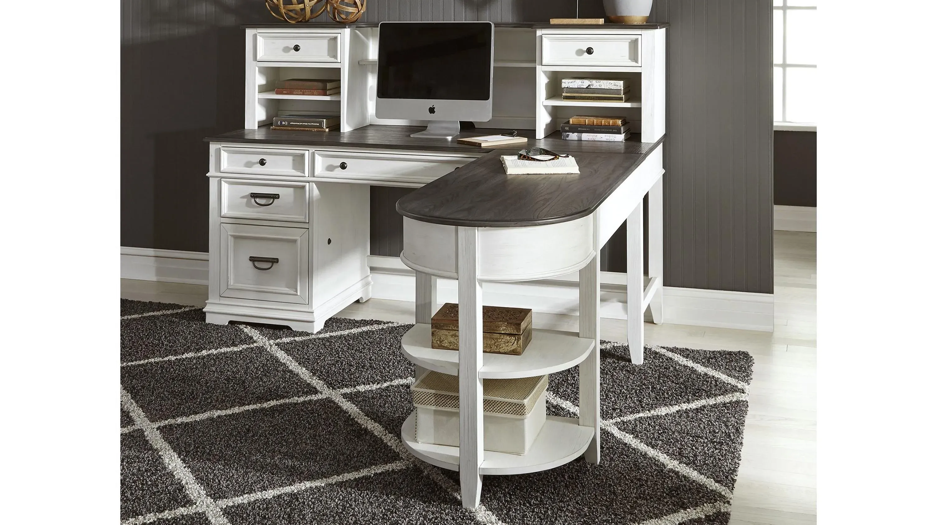 Liberty Furniture Jr Executive Desk Base White