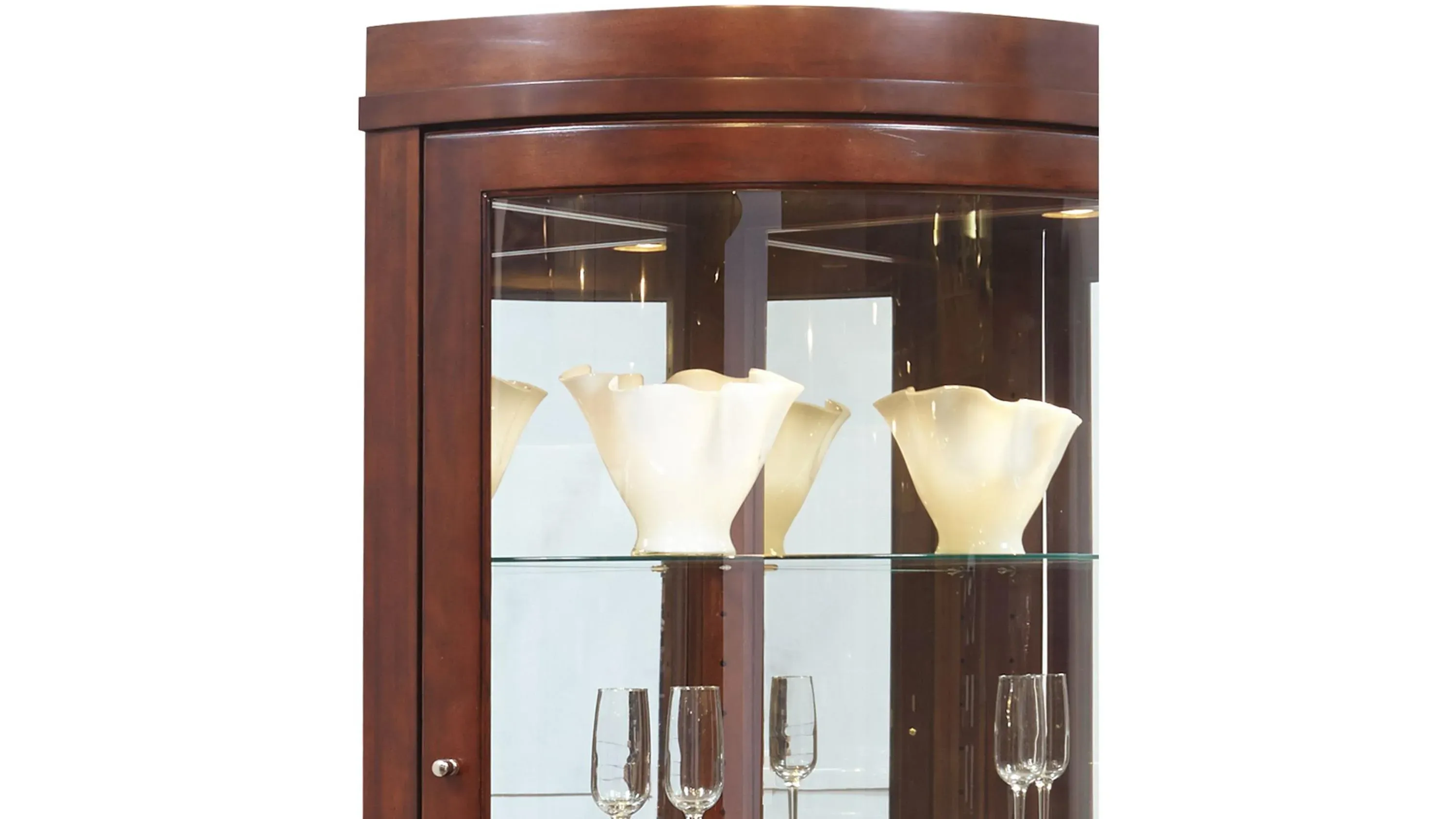 Pulaski Curved Corner Curio Cabinet