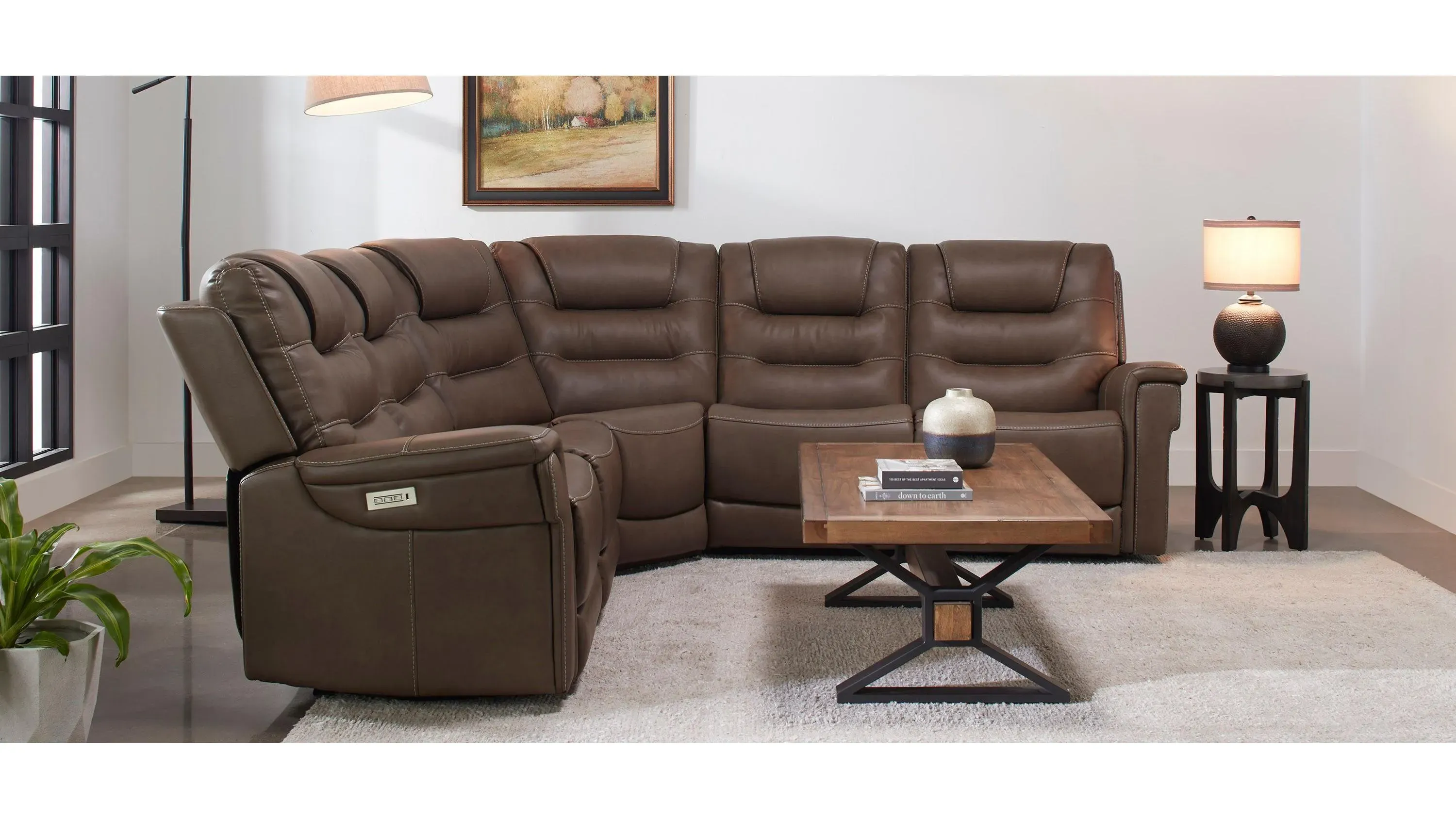 Danbury 5-pc. Power Sectional w/ Power Headrest and Lumbar Support