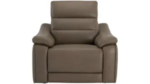 Tucker Triple Power Leather Recliner | Raymour & Flanigan