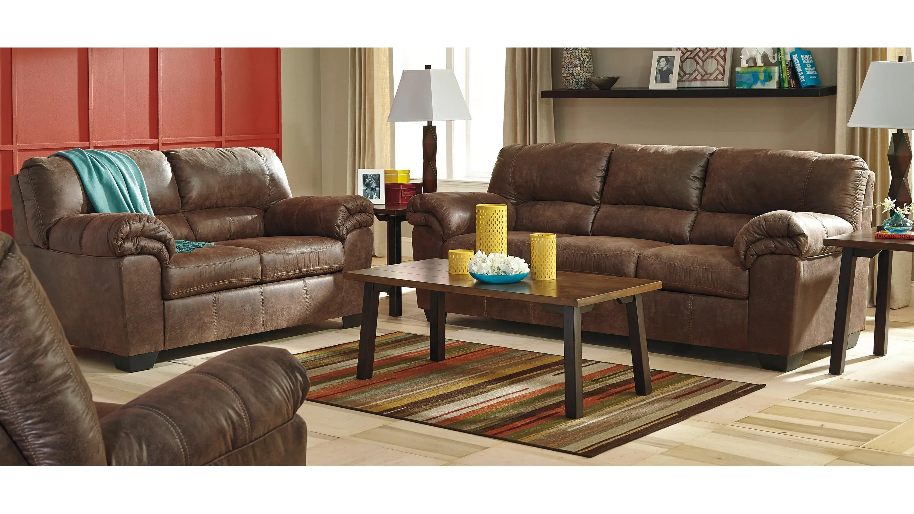 Livingston Leather-Look Sofa