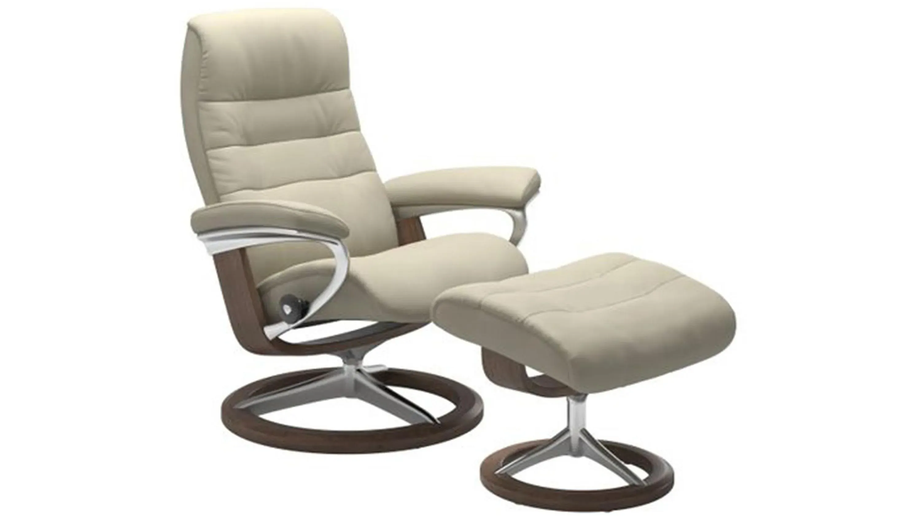 Stressless Opal Small Signature Reclining Chair and Ottoman