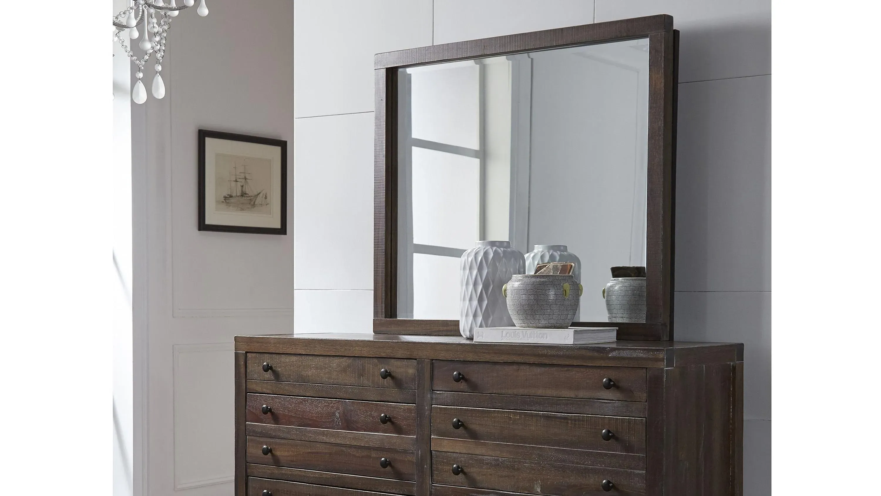 Hanover Bedroom Dresser Mirror | Raymour & Flanigan