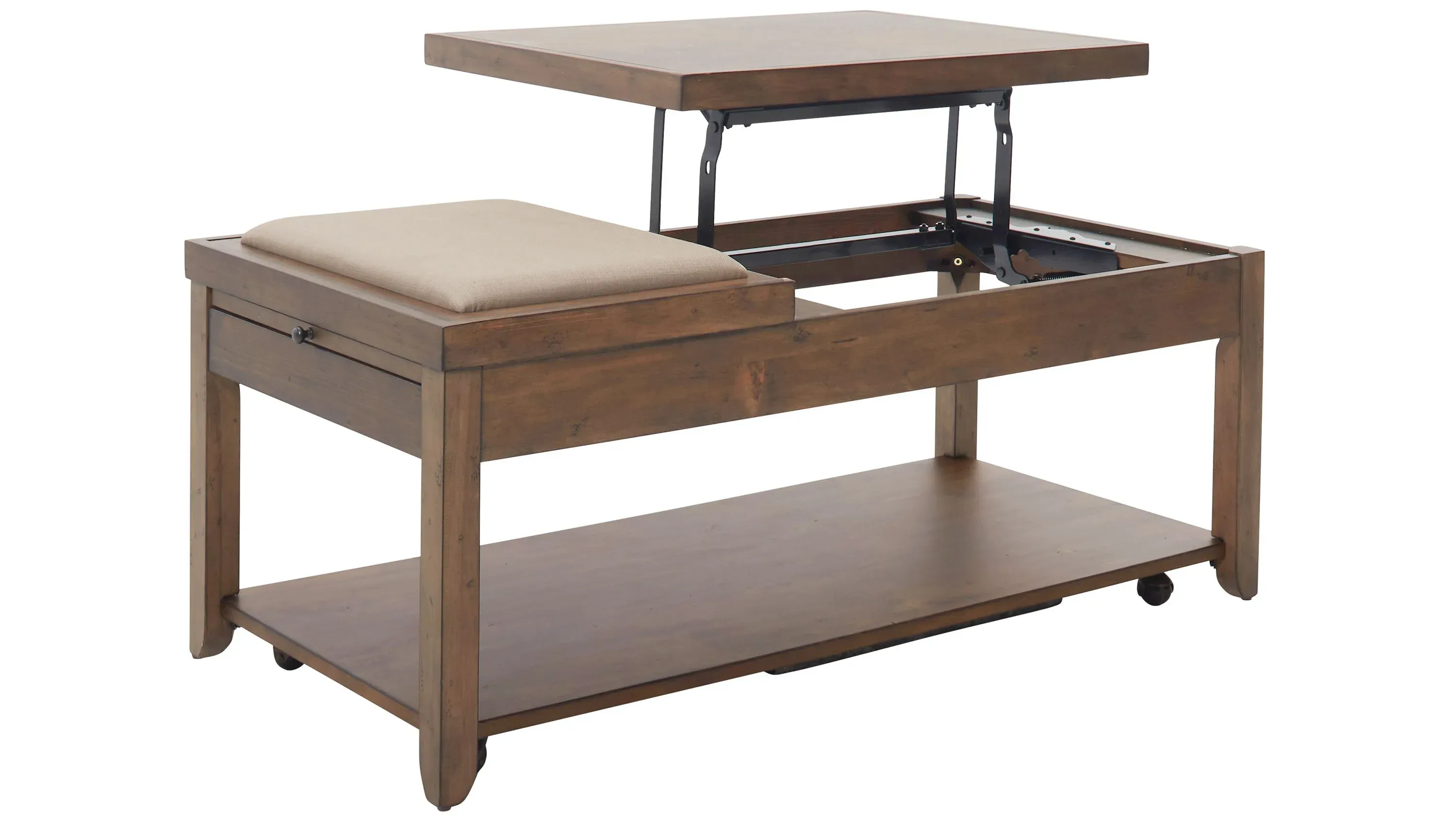 Mitchell Half Lift-Top Cocktail Table w/ Casters | Raymour