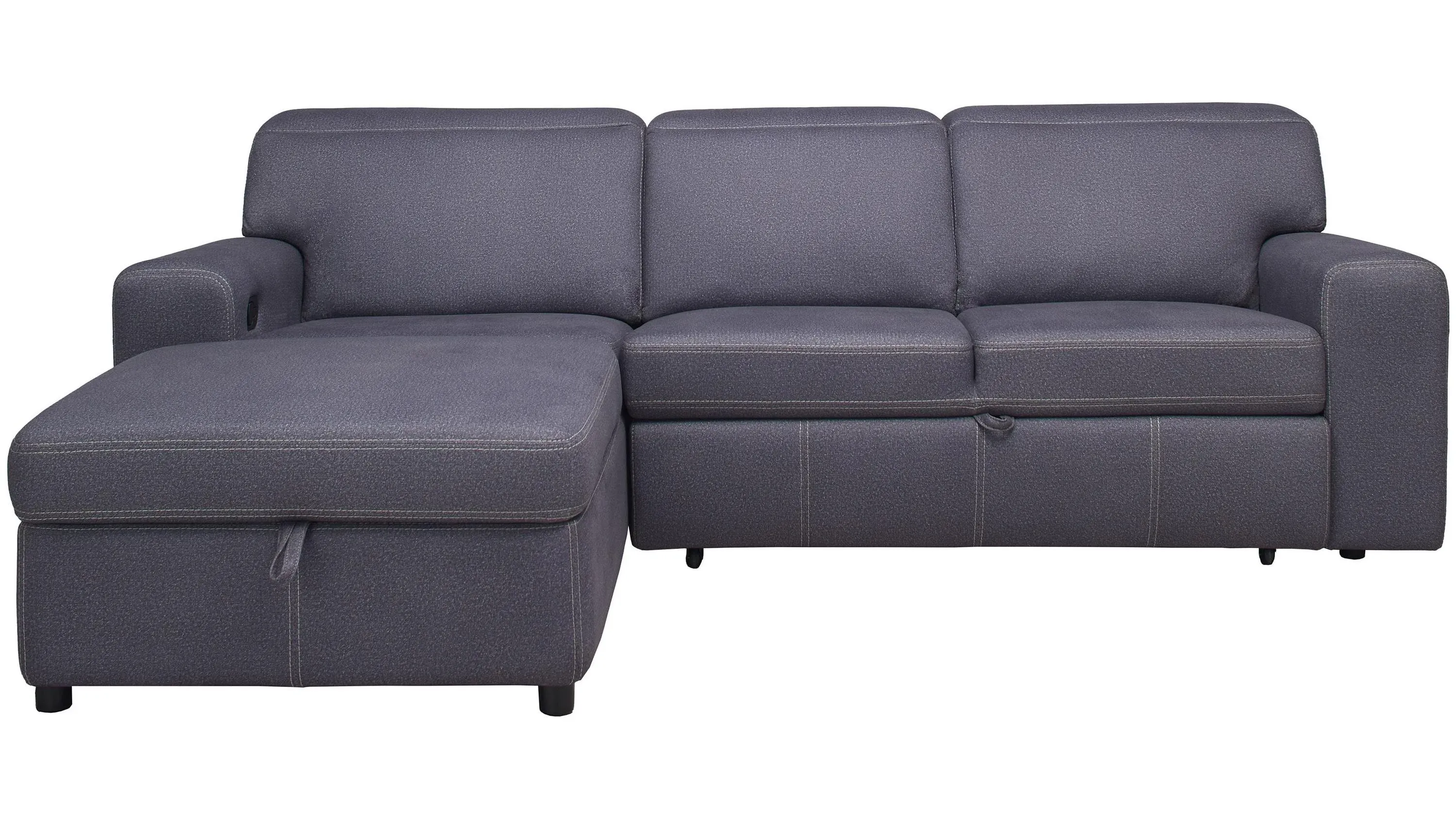 Aspen 2-pc. Left Arm Facing Sofa Chaise w/ Pop-Up Sleeper and Ratchet Headrest