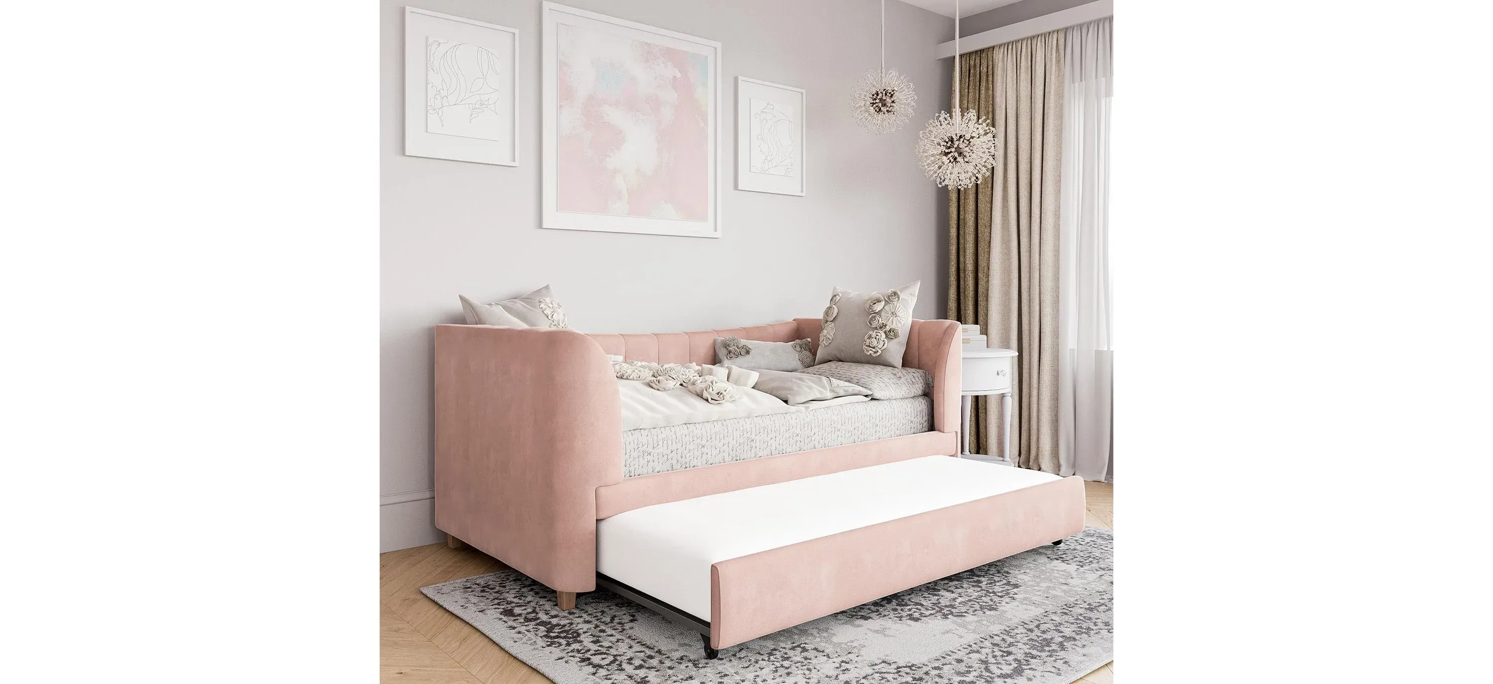 Little Seeds Valentina Upholstered Daybed with Trundle Raymour Flanigan